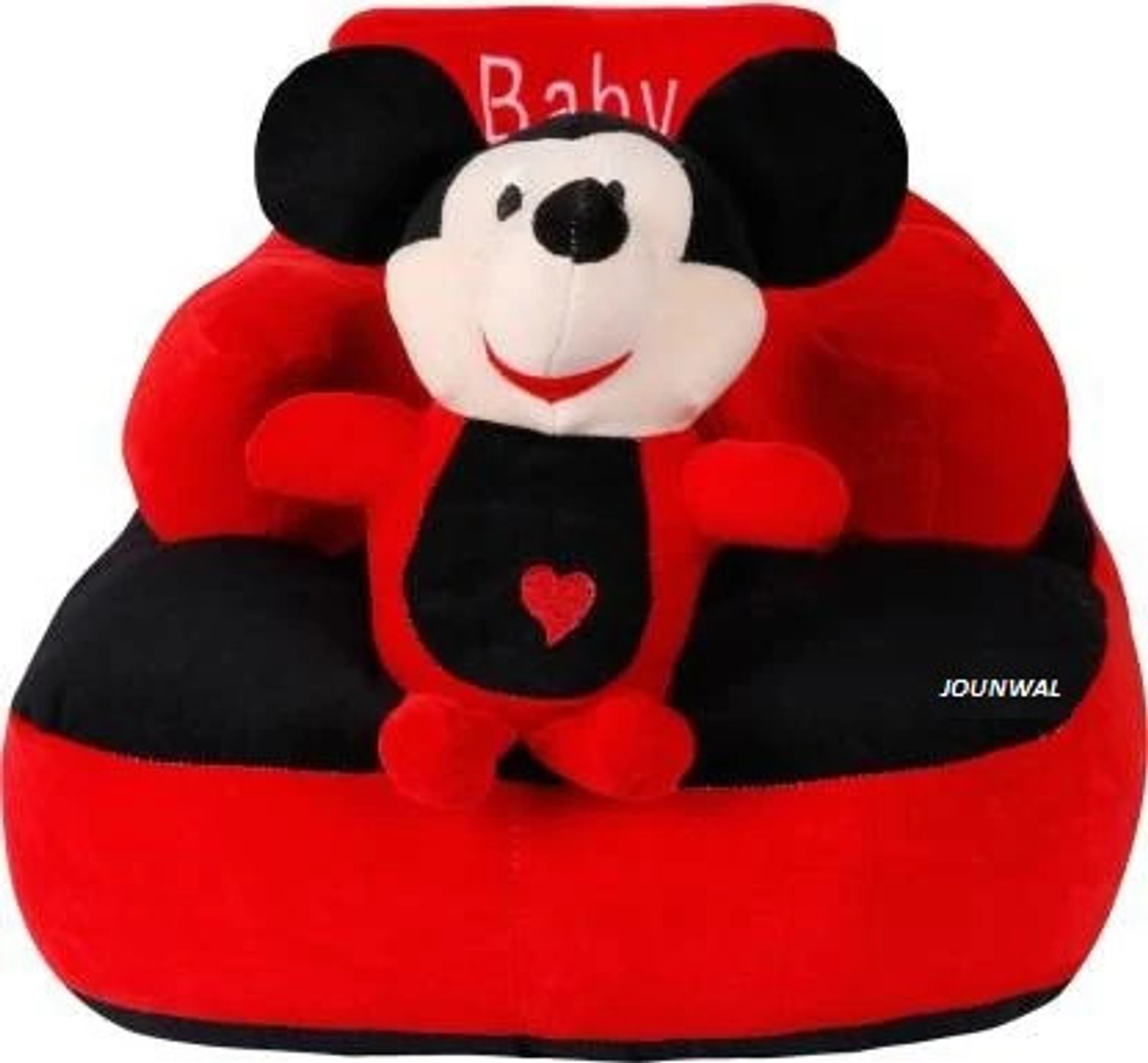 Image of Everyonic Soft Mickey Sofa Seat for Baby ( 0 to 4 years), Best gift for newborn kids, High quality soft teddy shape sofa /chair for new born Fabric Sofa