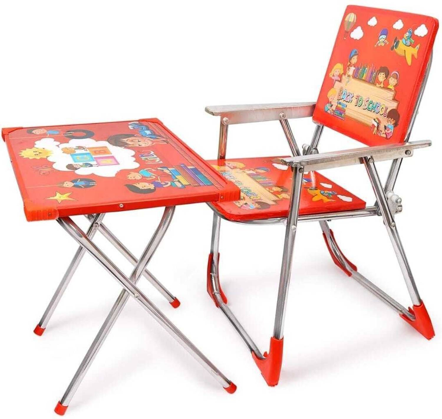 BEERIDE Kids Study Table & Chair Metal Desk Chair