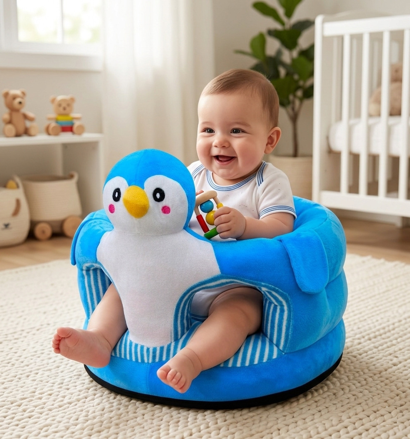 Image of VEERA HOMES Kids chair sofa seat for baby 0 to 2 years Fabric Chair