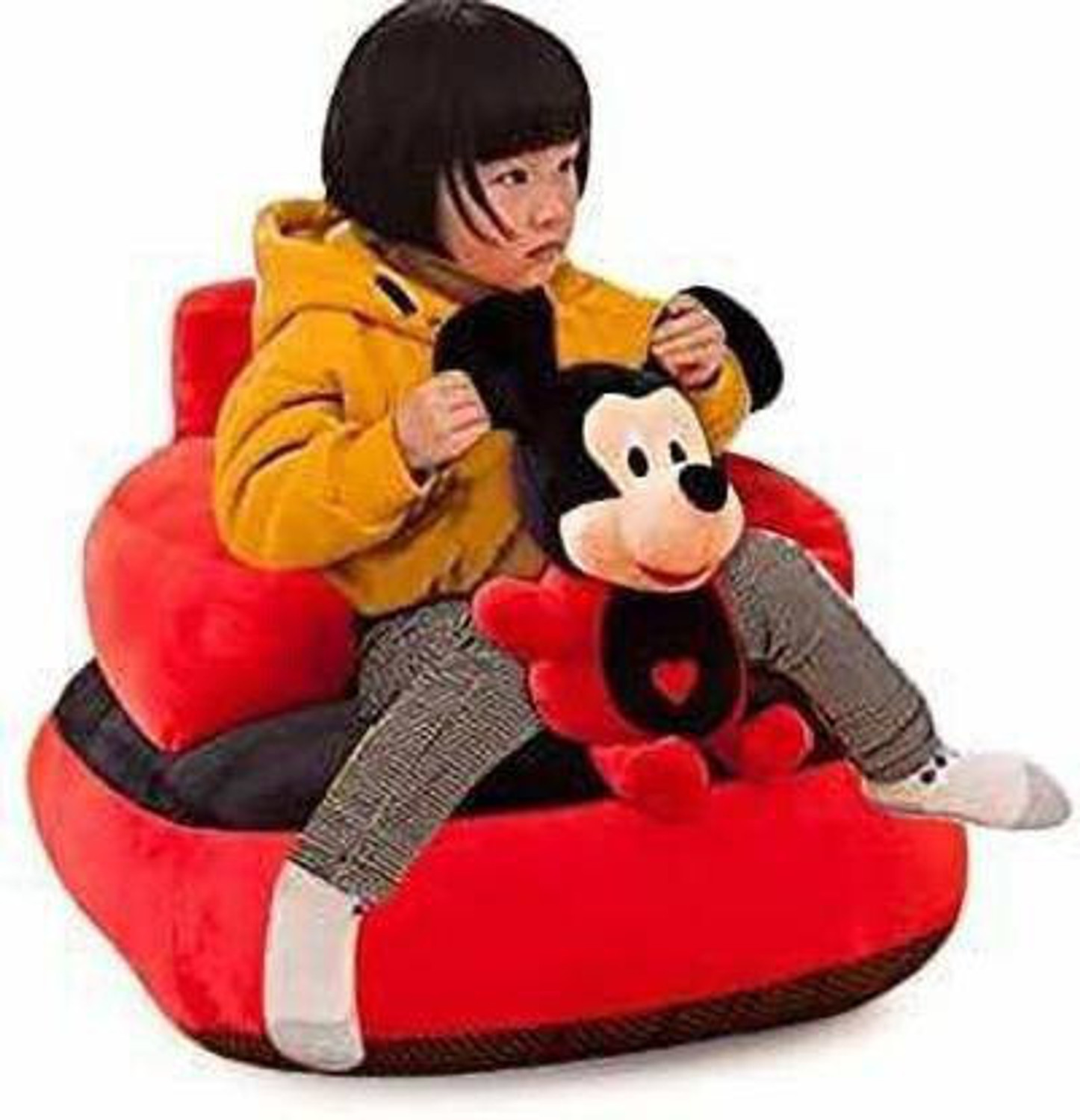 Image of Everyonic Soft Mickey Sofa Seat for Baby ( 0 to 4 years), Best gift for newborn kids, High quality soft teddy shape sofa /chair for new born Fabric Sofa