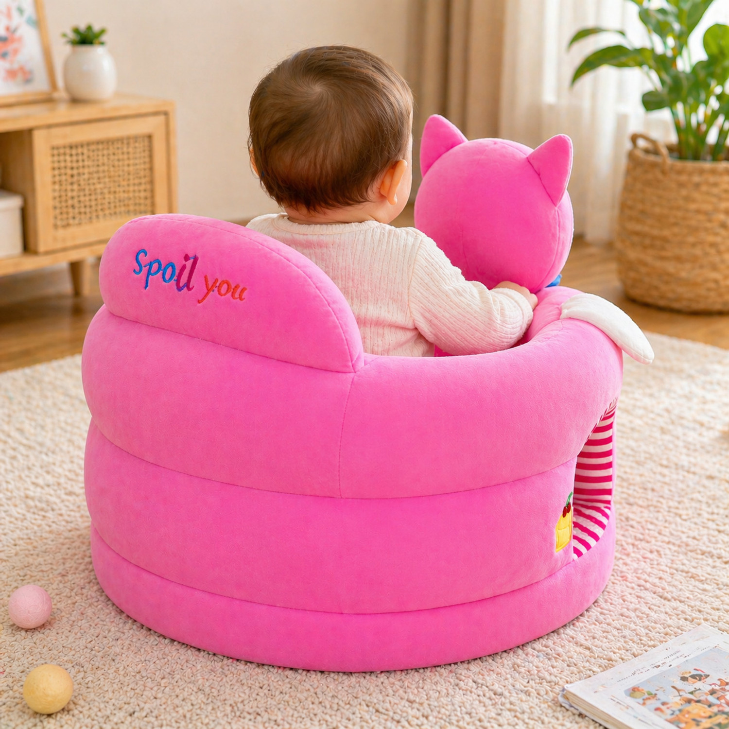 Image of Floating Dreams Plush Baby Soft seat or rocking chair Fabric Chair