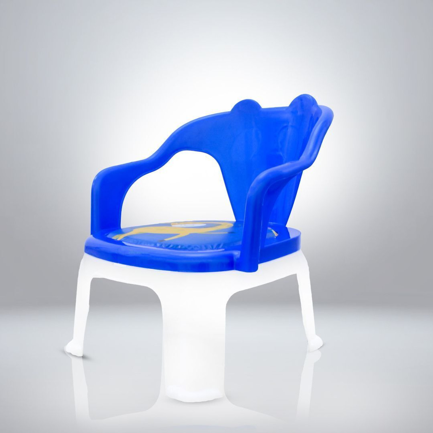 Image of FUN WHEELS Comfortable Kids Plastic Chair for Study, Play & Sitting (Blue) Plastic Chair (Finish Color - BLUE, Pre-assembled)
