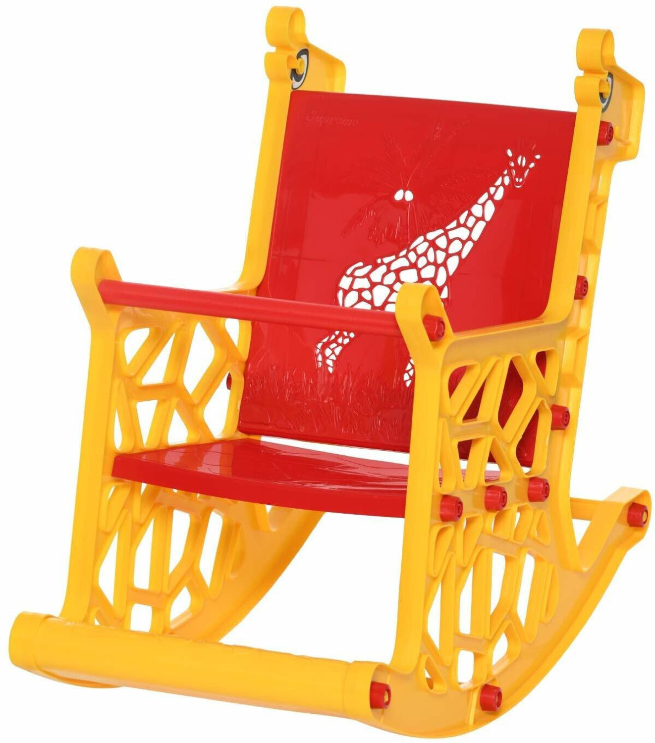 Image of Supreme Girrafe Plastic Rocking Chair (Finish Color - RED YELLOW, DIY(Do-It-Yourself))