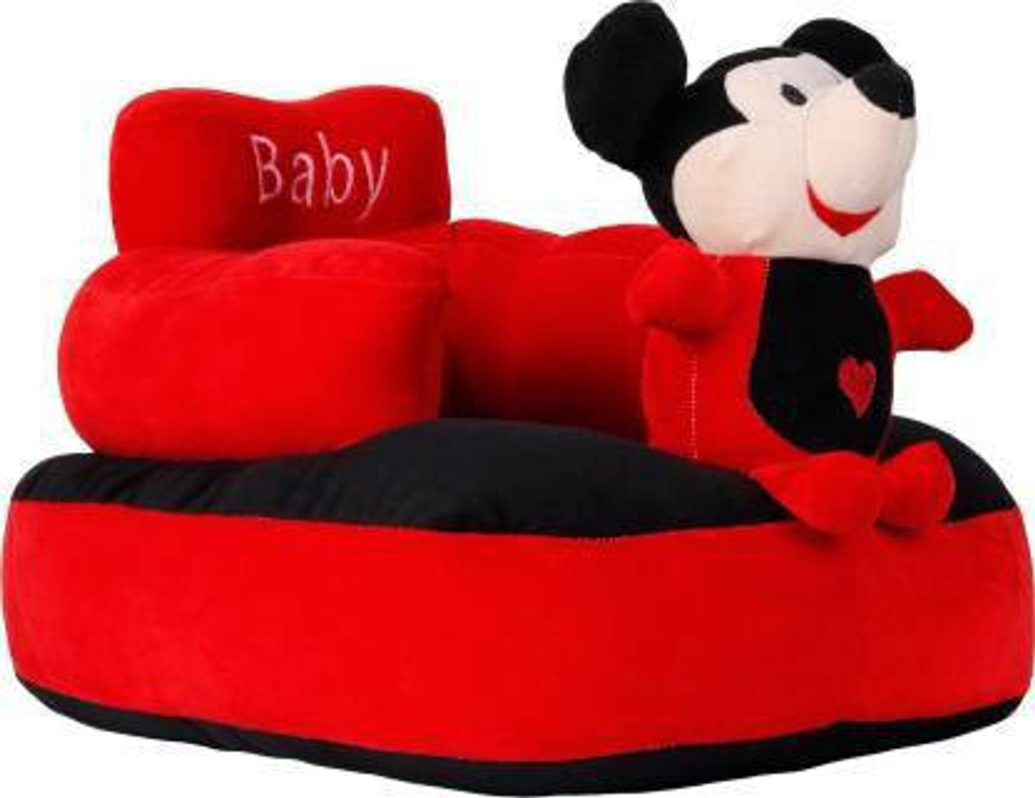 Image of Everyonic Soft Mickey Sofa Seat for Baby ( 0 to 4 years), Best gift for newborn kids, High quality soft teddy shape sofa /chair for new born Fabric Sofa