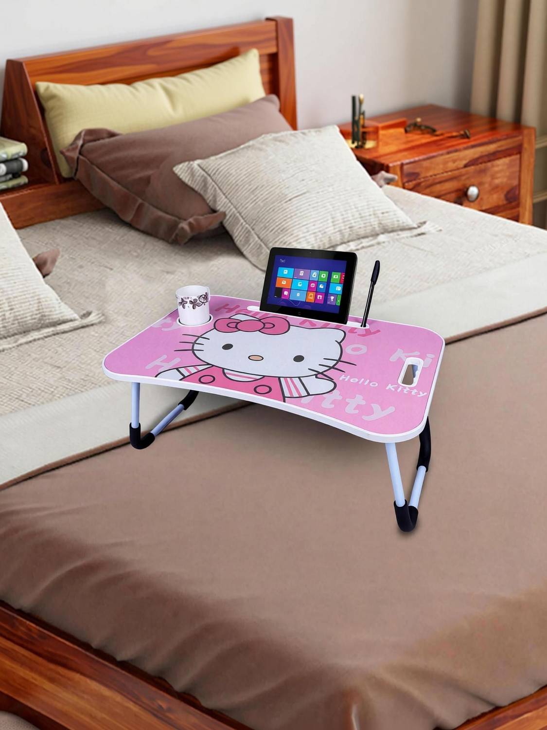 WIFTY Hello Kitty Kids Protable Foldable Table For Study & Work