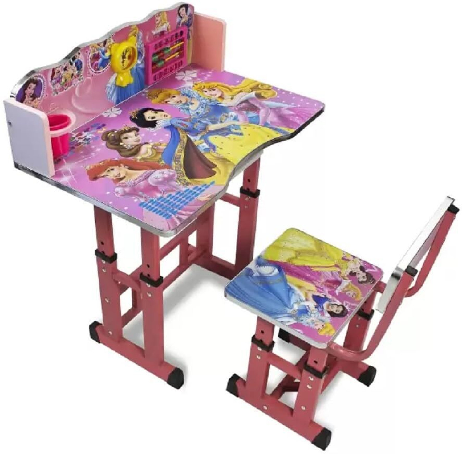 Image of Puci Baby Desk /Kids study Table chair height adjustable Solid Wood Study Table