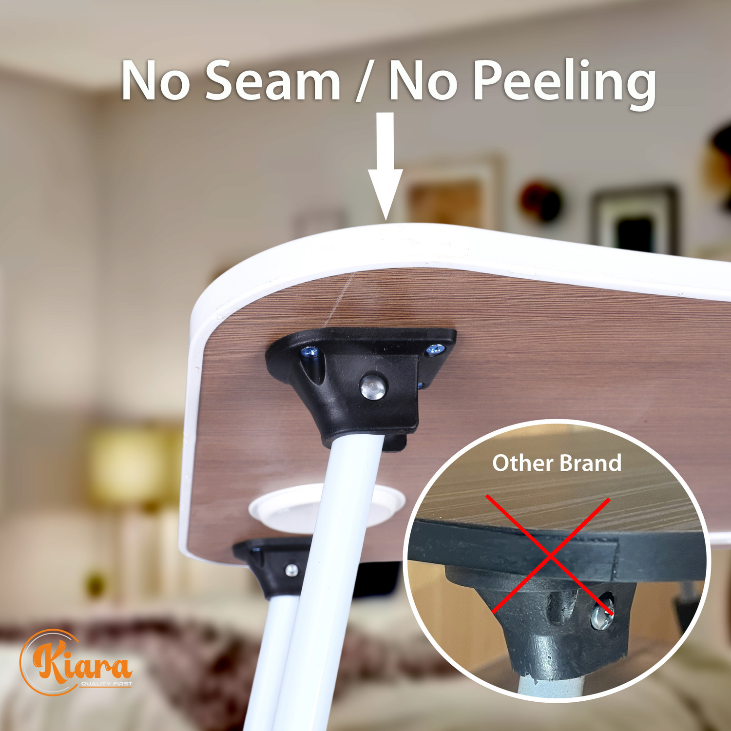 Image of Kiara Quality First Hello Kitty Prints Protable Foldable Table for Study & Work, Best for Work Home Wood Portable Laptop Table