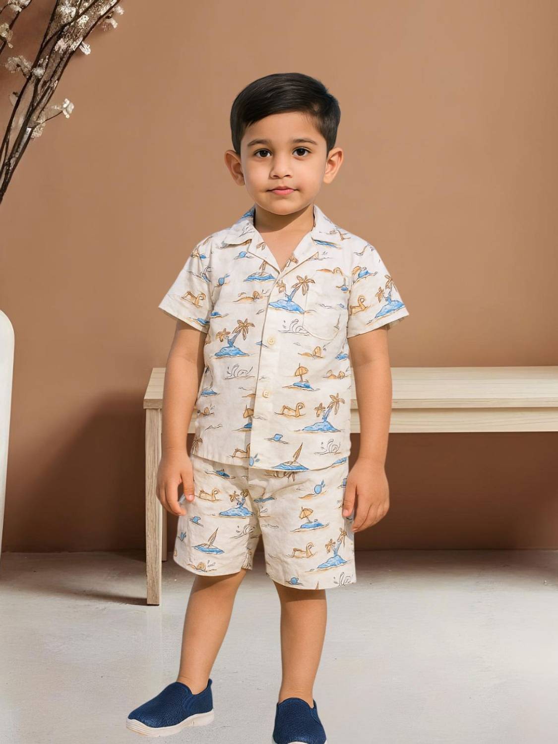 BAESD Boys Casual Shirt Shorts