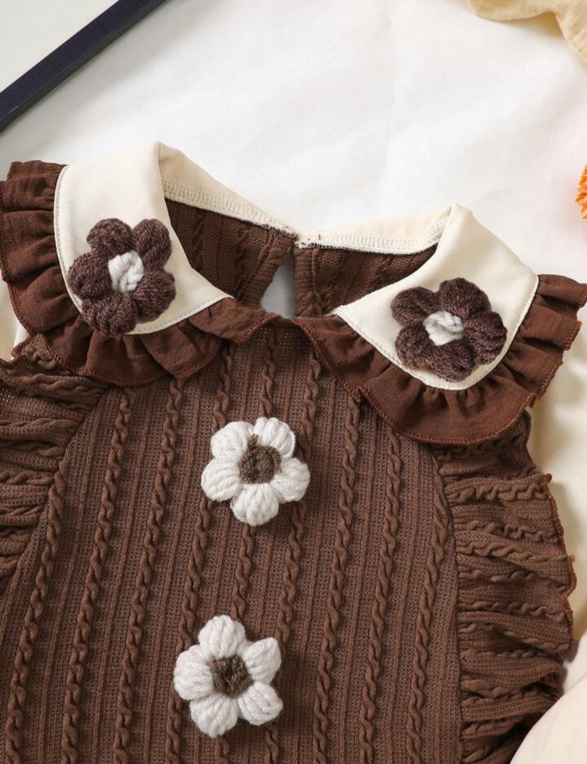 Image of SRI Dresses Girls Casual Top Pant (Chocolate Petal, Pack of 1)
