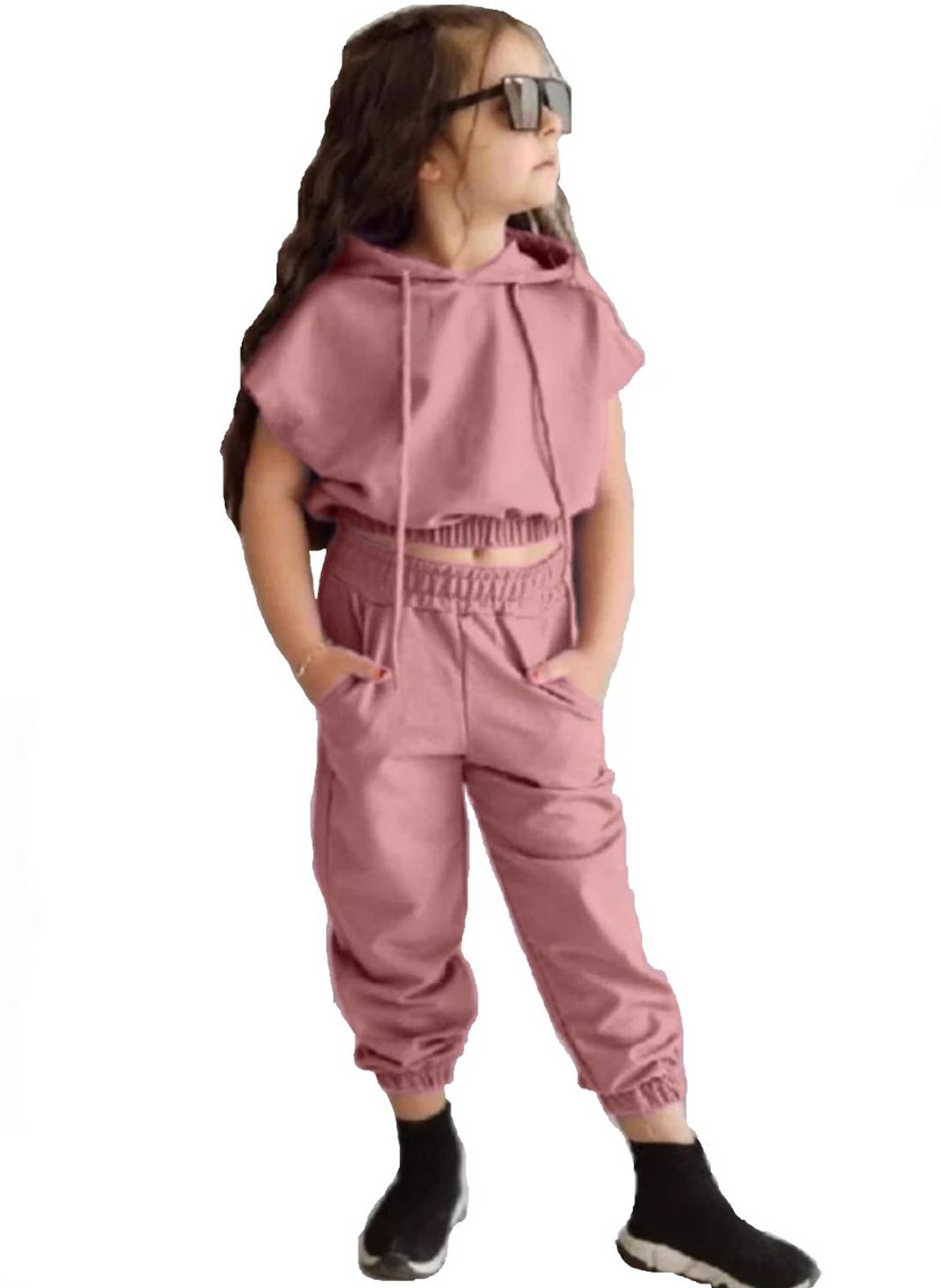 BHOOLKU Girls Casual T-shirt Track Pants
