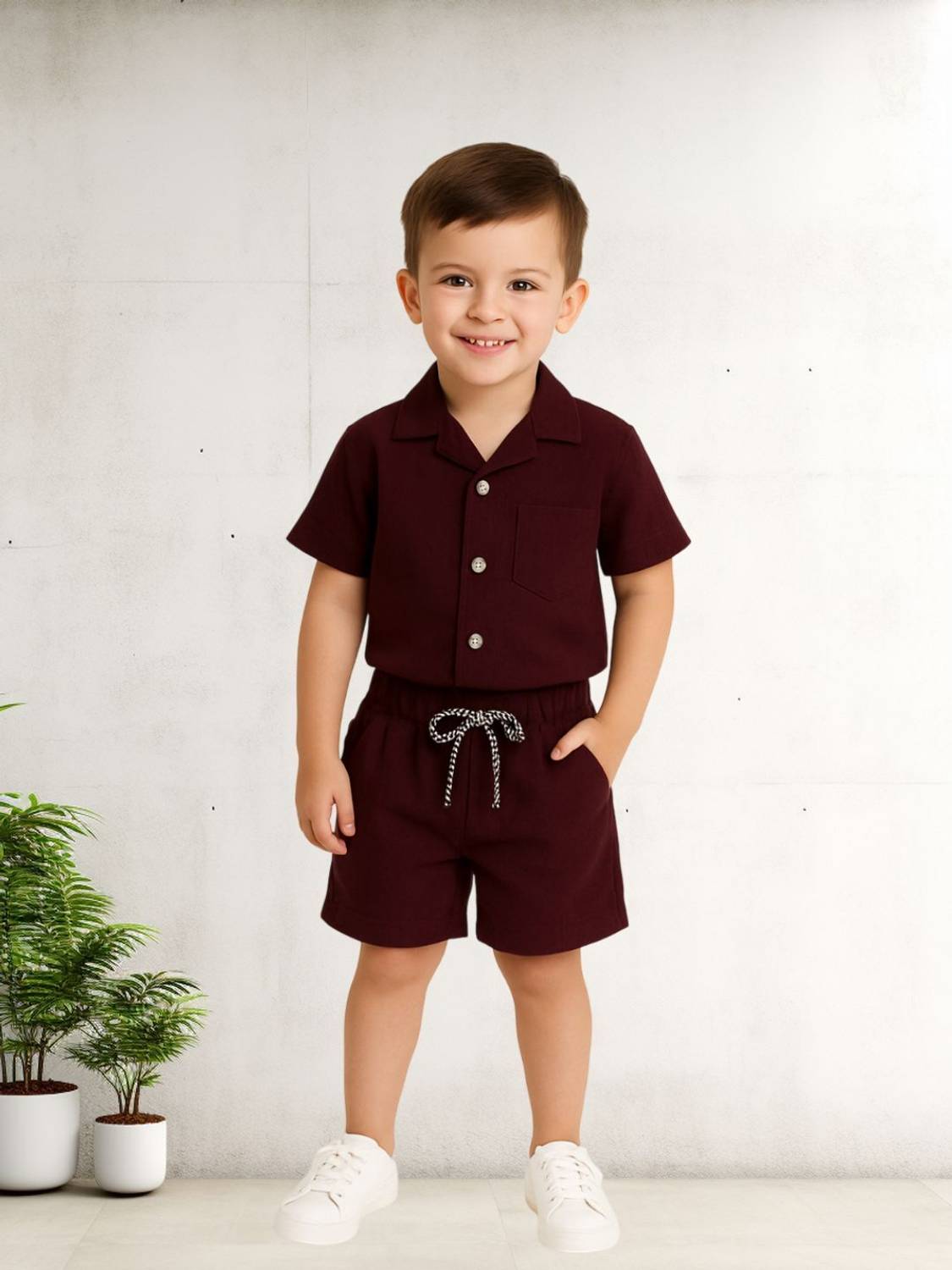 BAESD Boys Casual Shirt Shorts