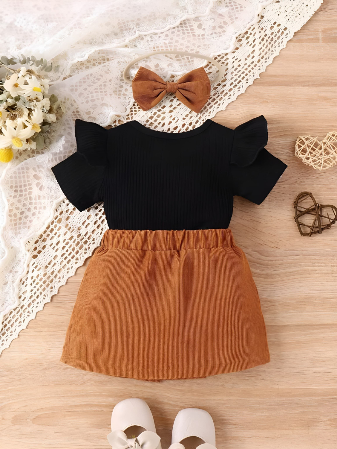 Image of HSM FASHION Baby Girls Casual Top Pant, Hairband
