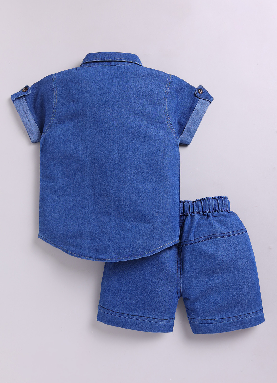 Image of Boys Squad Boys Casual Shirt Shorts (Blue)