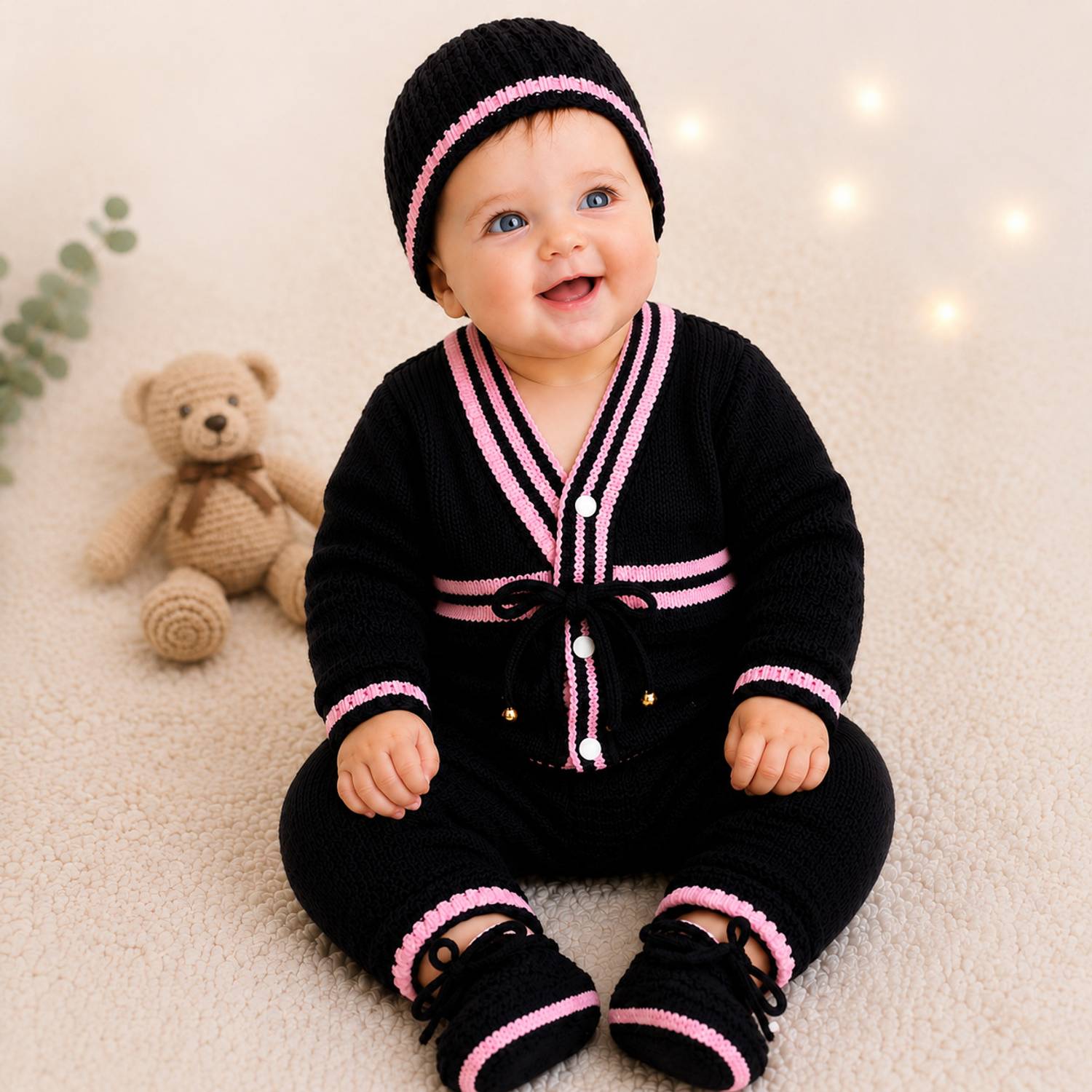 Bamboo Babe Baby Girls Casual Sweater Pyjama
