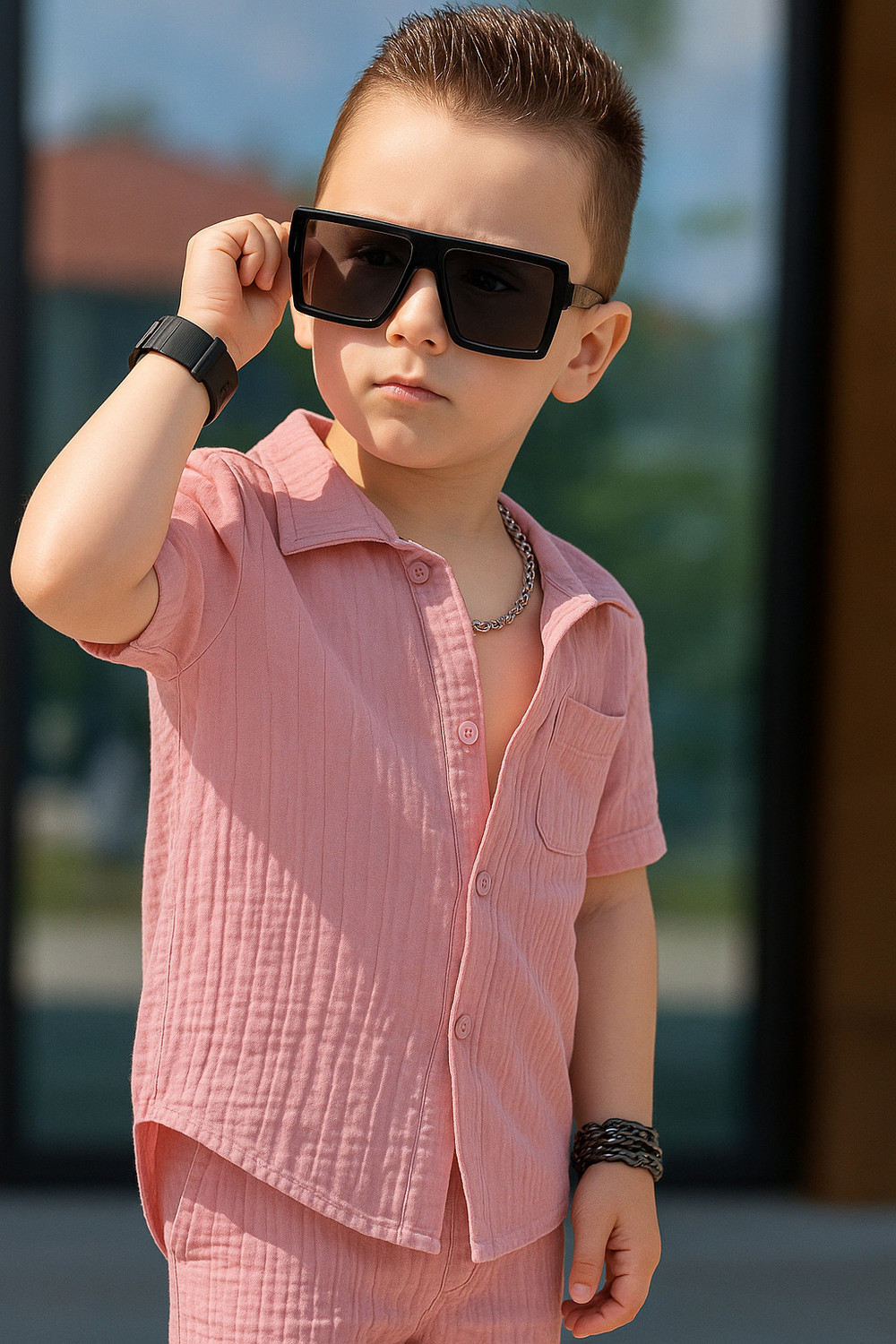 Image of PLUSEBURRY Baby Boys Casual Shirt Shorts