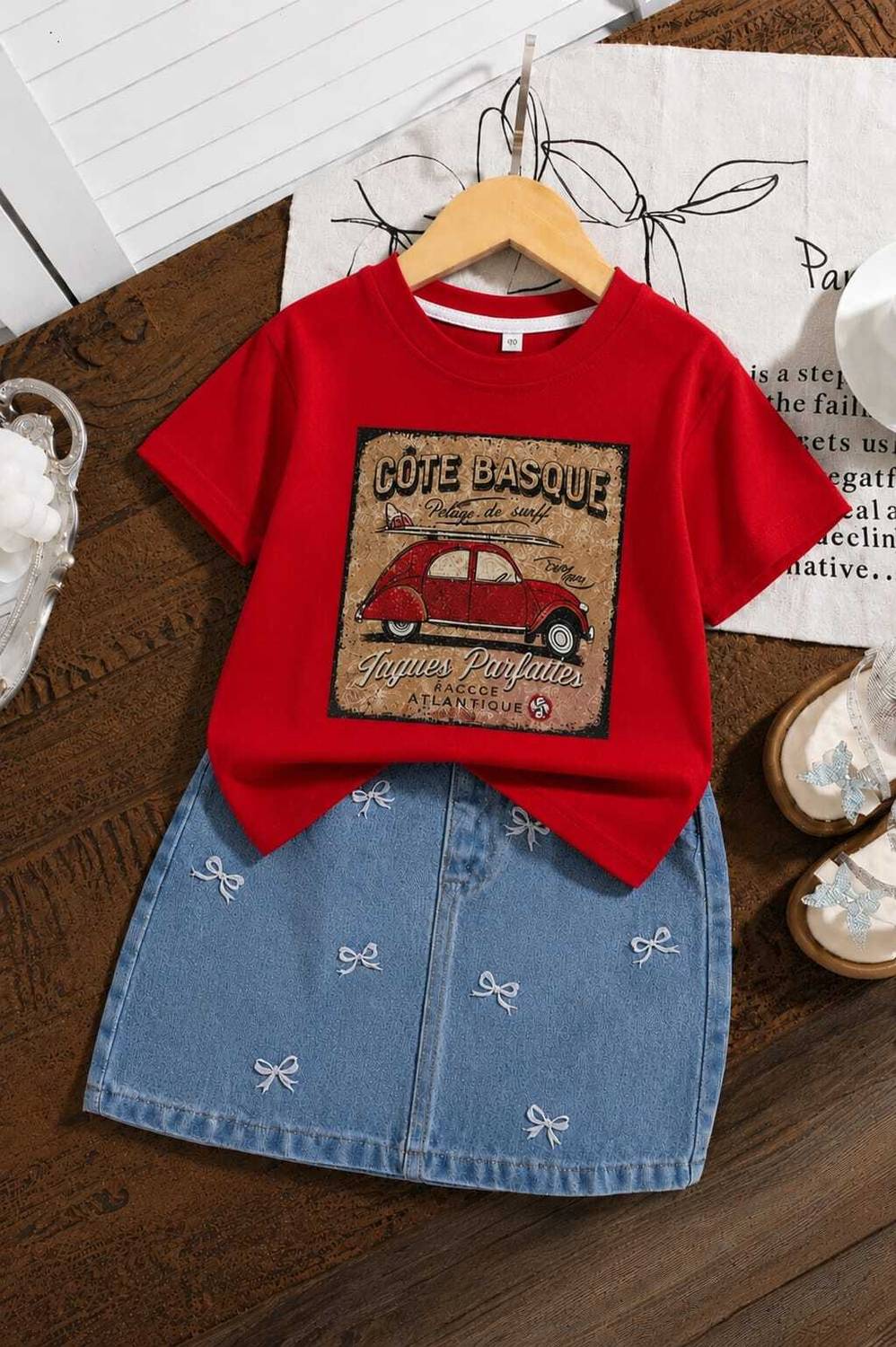 BULBULDRESSES Girls Casual T-shirt Skirt