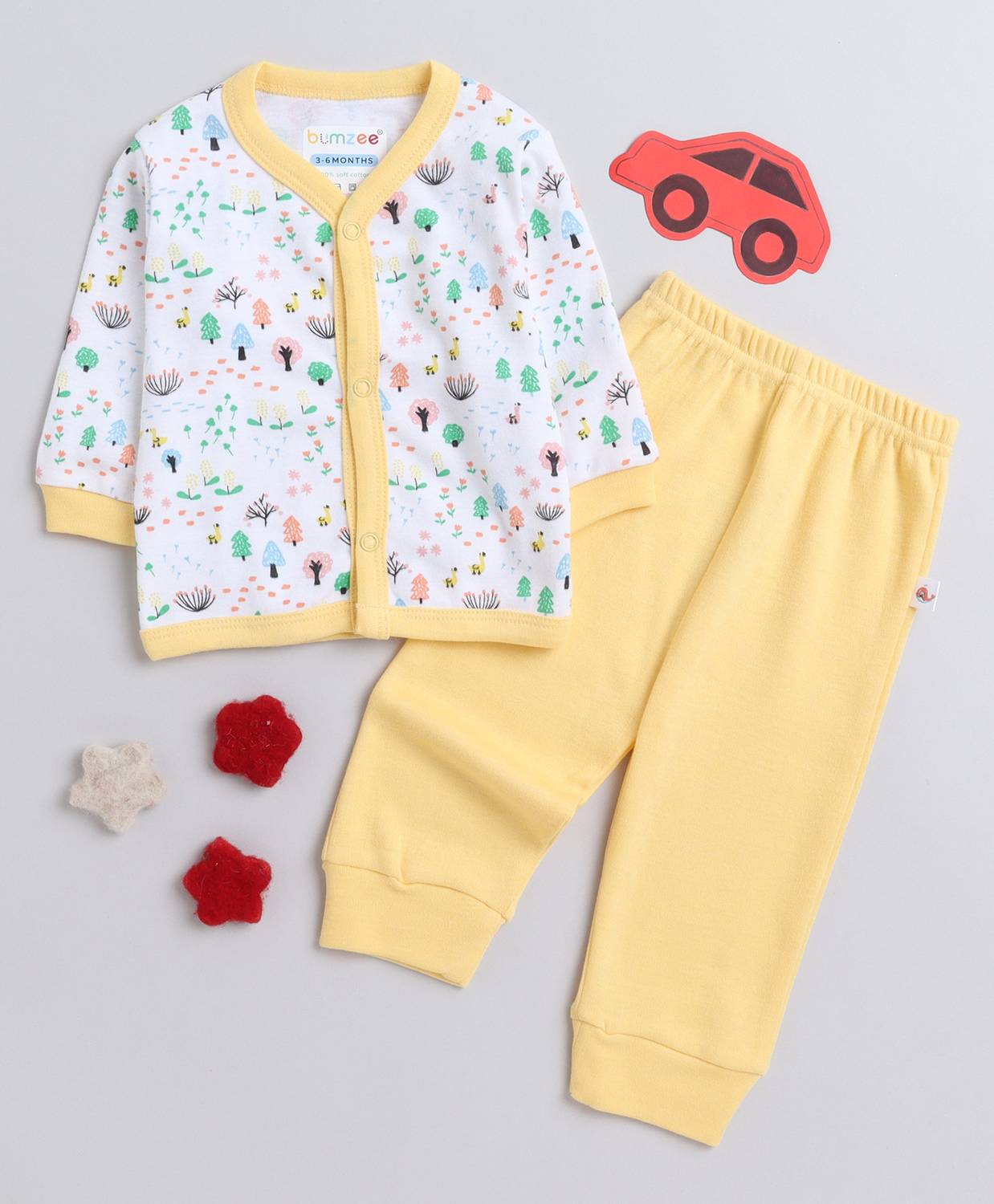 BUMZEE Baby Girls Casual Shirt Pyjama