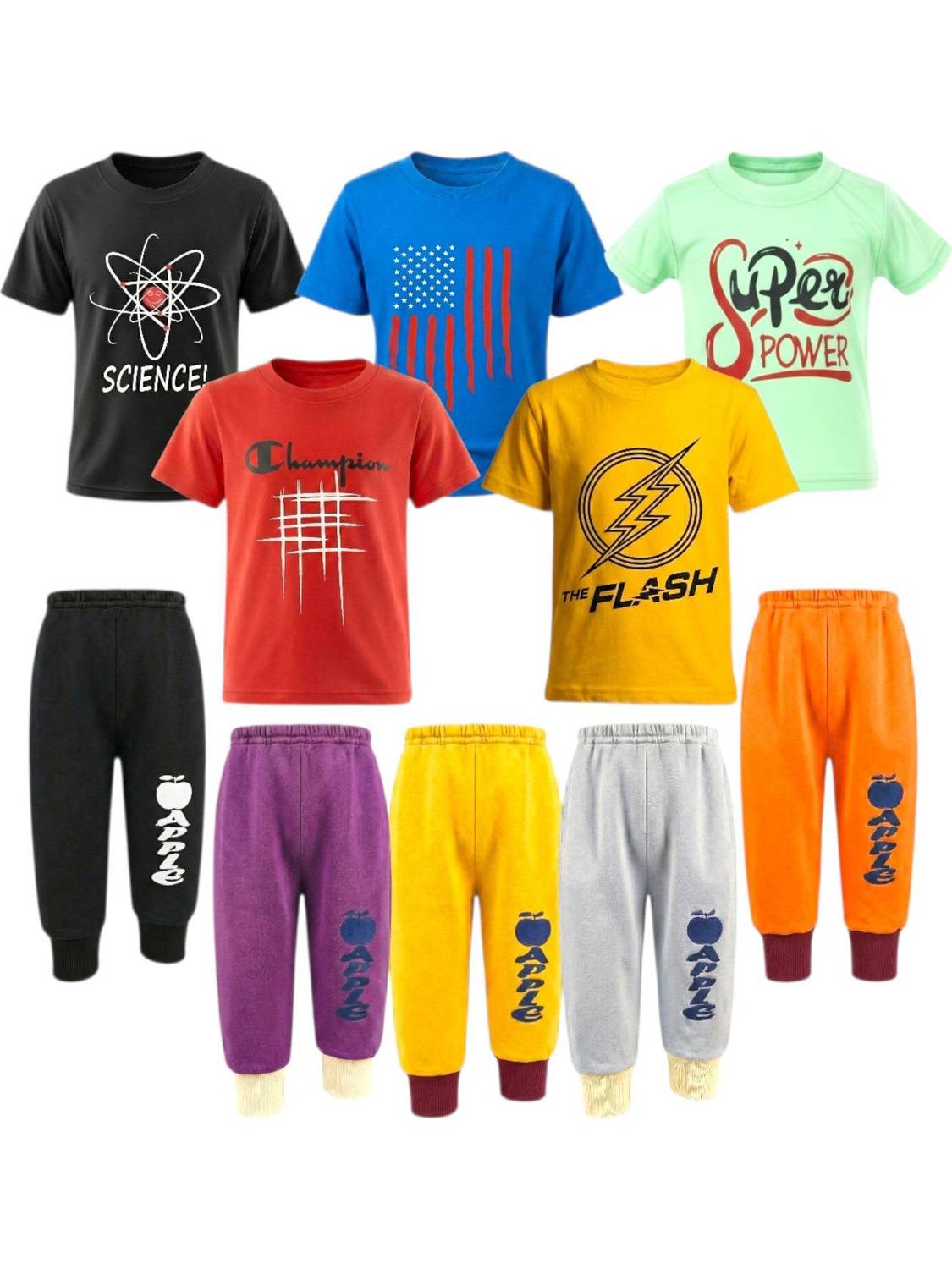 ALUXDON Boys Casual T-shirt Track Pants