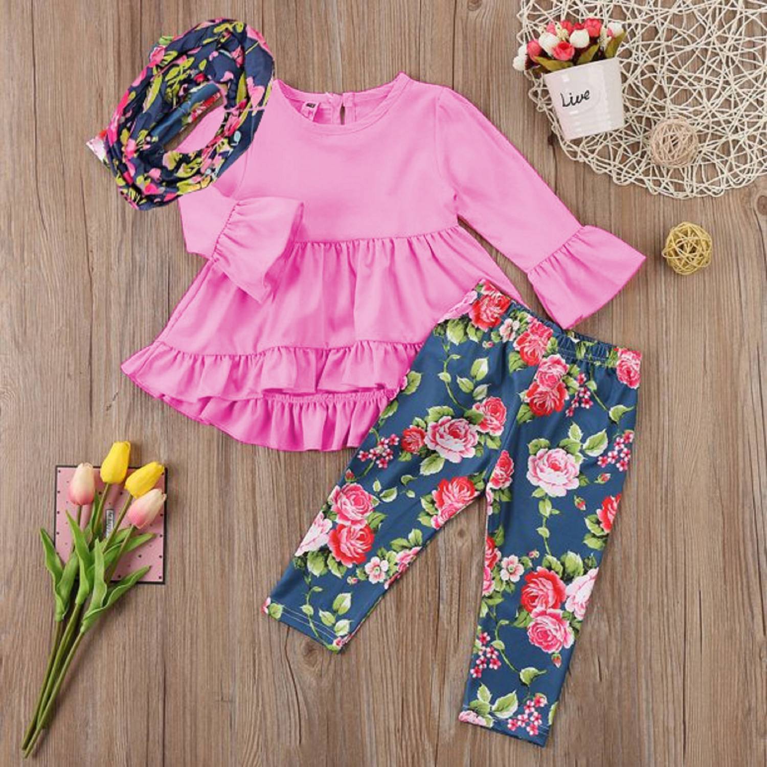 BHOOLKU Baby Girls Party(Festive) Tunic Legging
