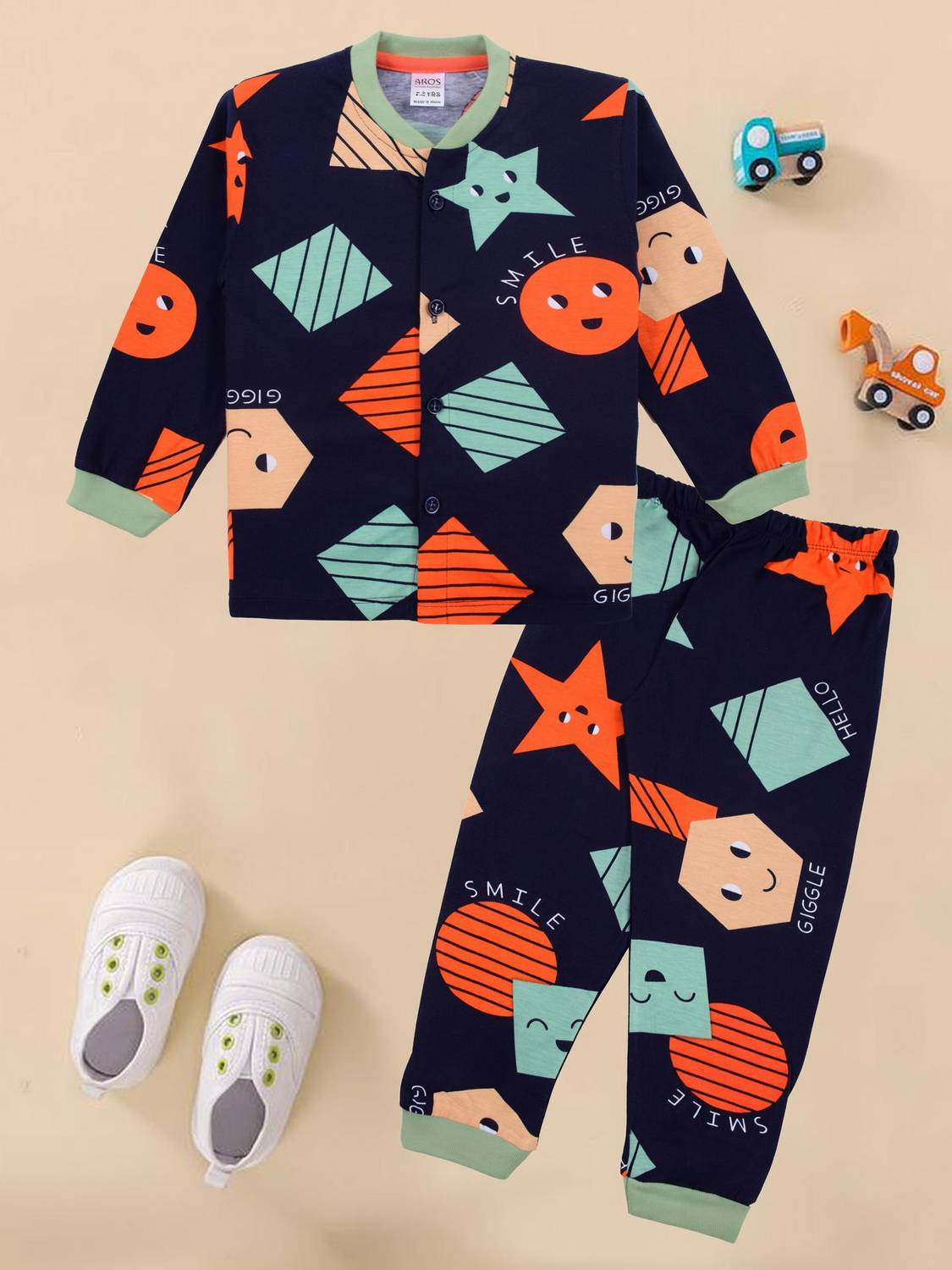 3BROS Baby Boys & Baby Girls Casual Shirt Pyjama