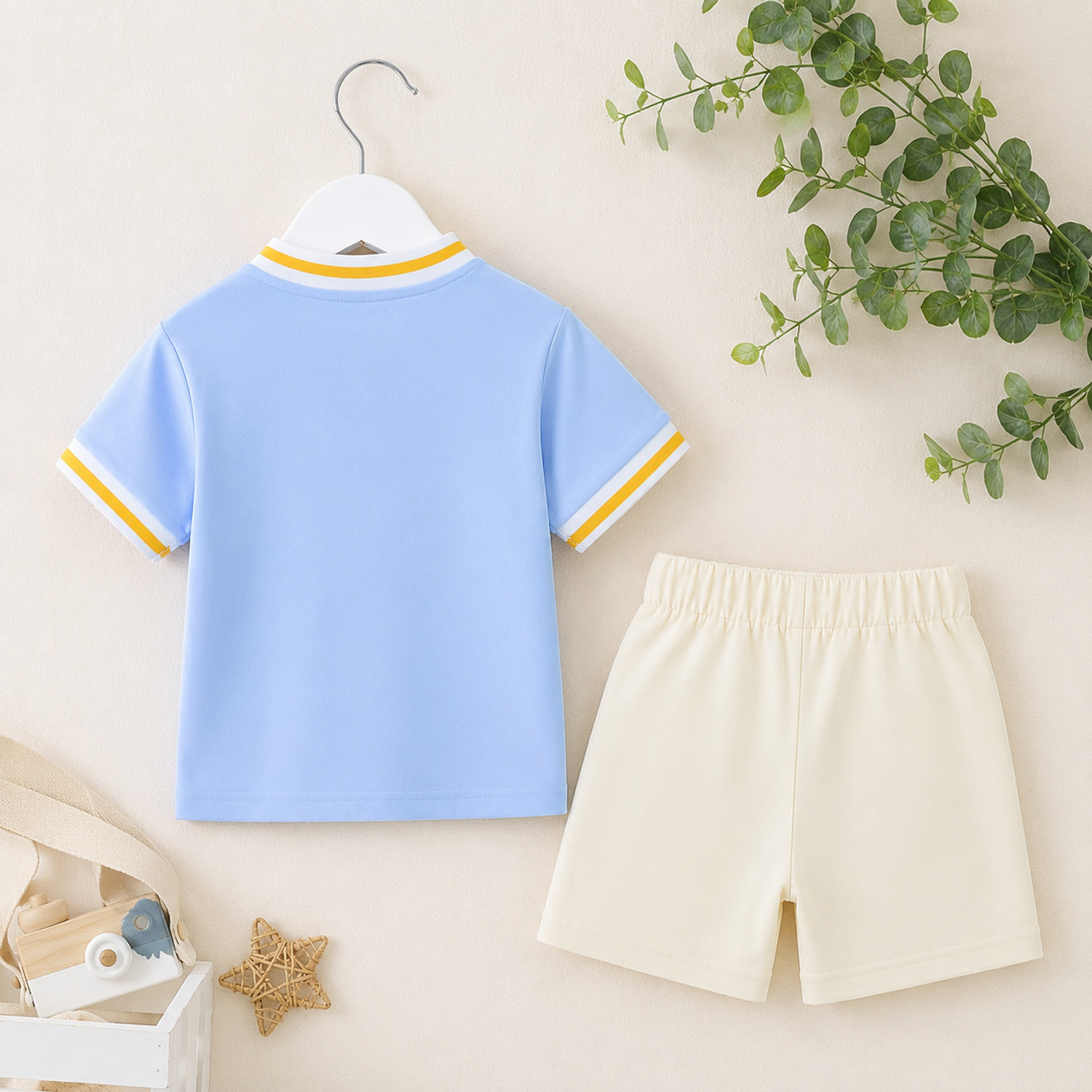 Image of HAMPU Baby Boys & Baby Girls Casual T-shirt Pant