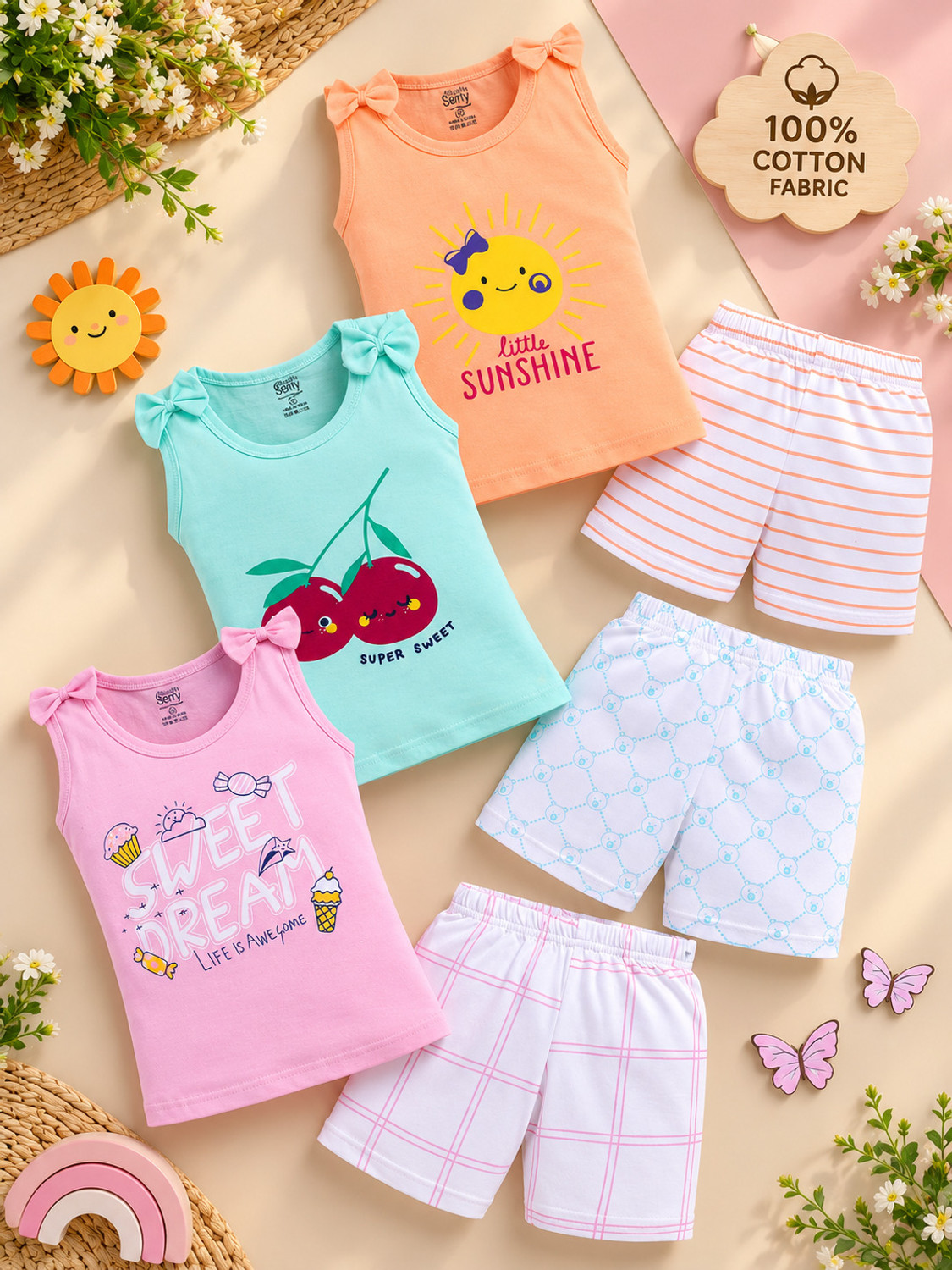 Blushh Berry Girls Casual Top Shorts
