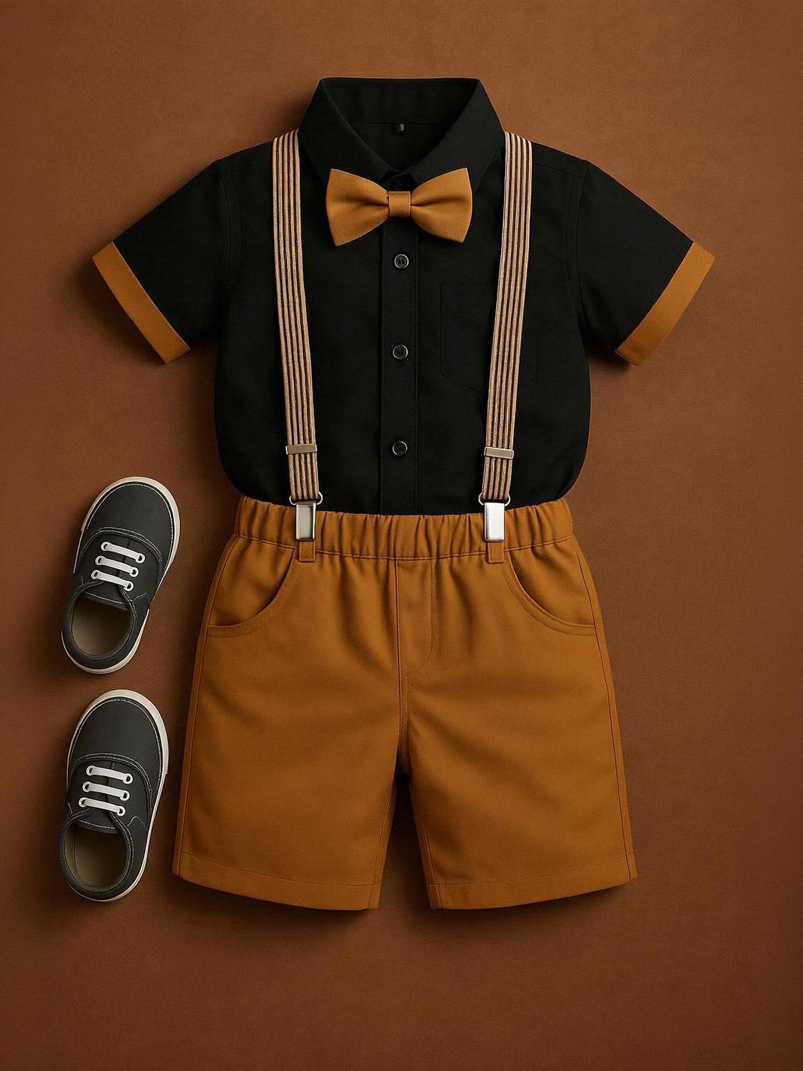 DRUMIFEB Baby Boys & Girls Party Shirt, Shorts, Belt - Image 1