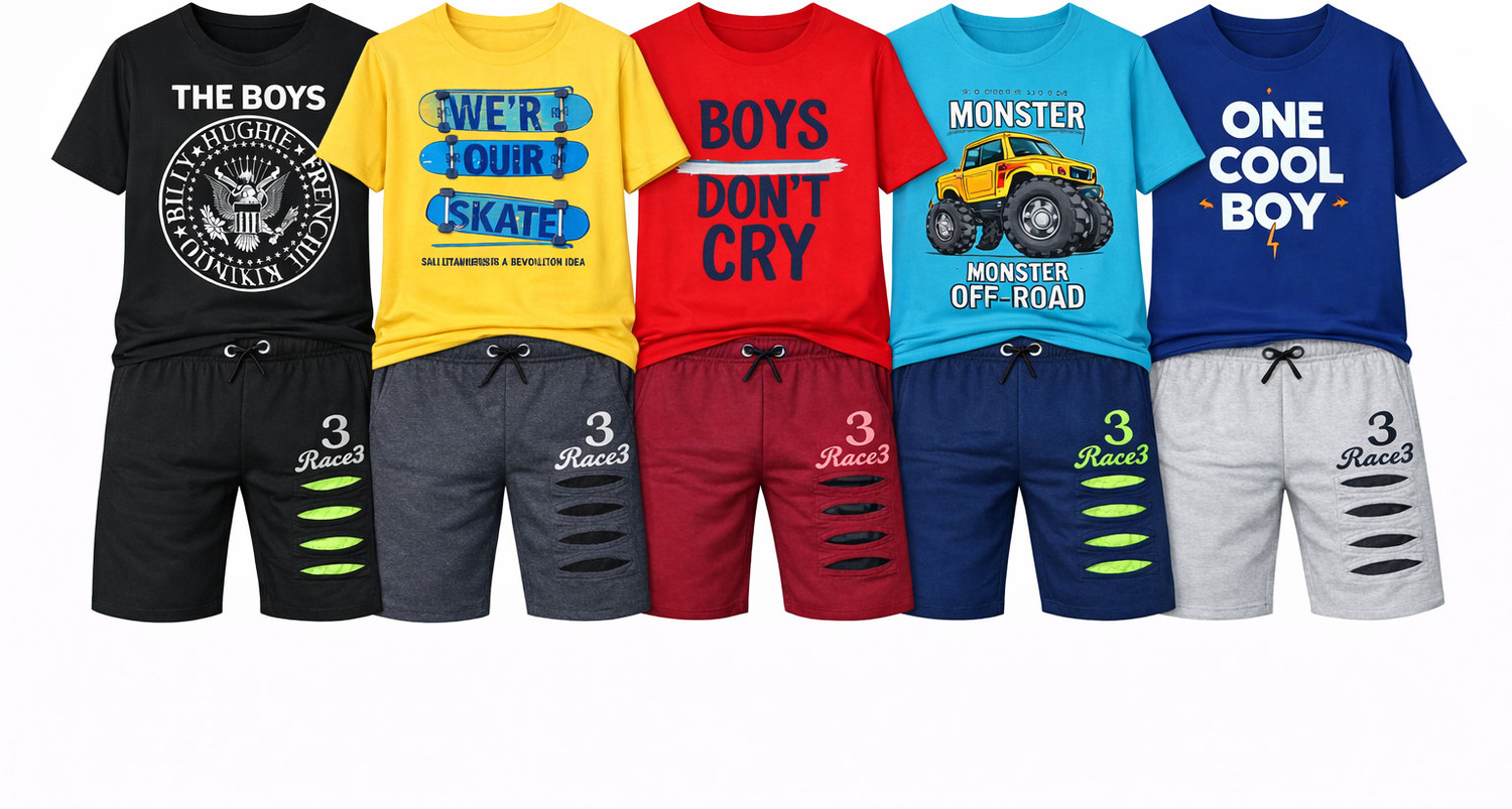 Image of CUTE TREND Boys Casual T-shirt Shorts