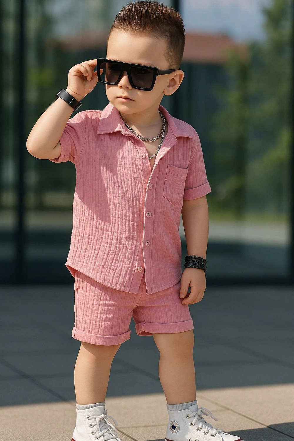 Image of PLUSEBURRY Baby Boys Casual Shirt Shorts