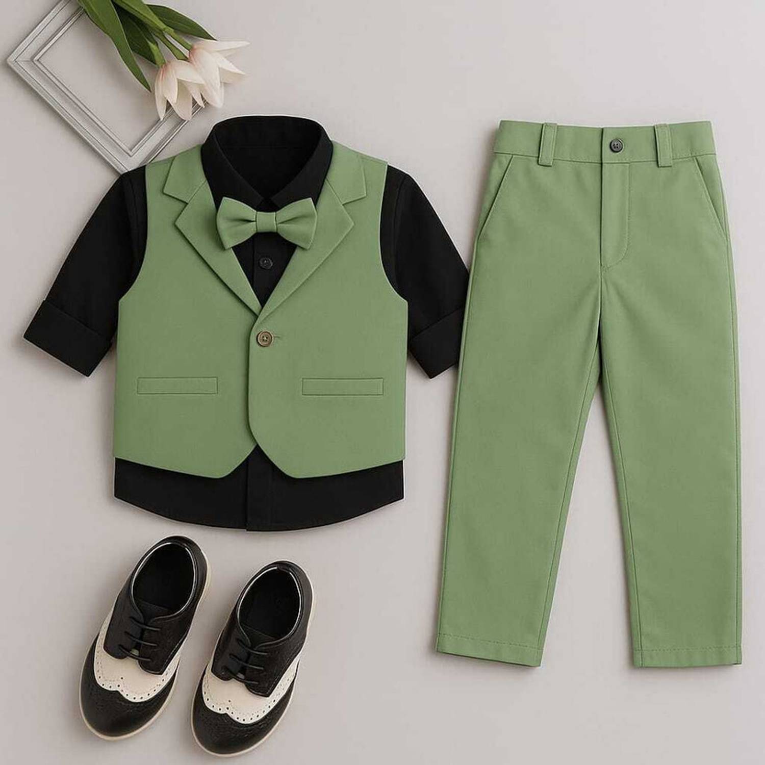 Adinath Creation Boys Party(Festive) Bodysuit Waistcoat
