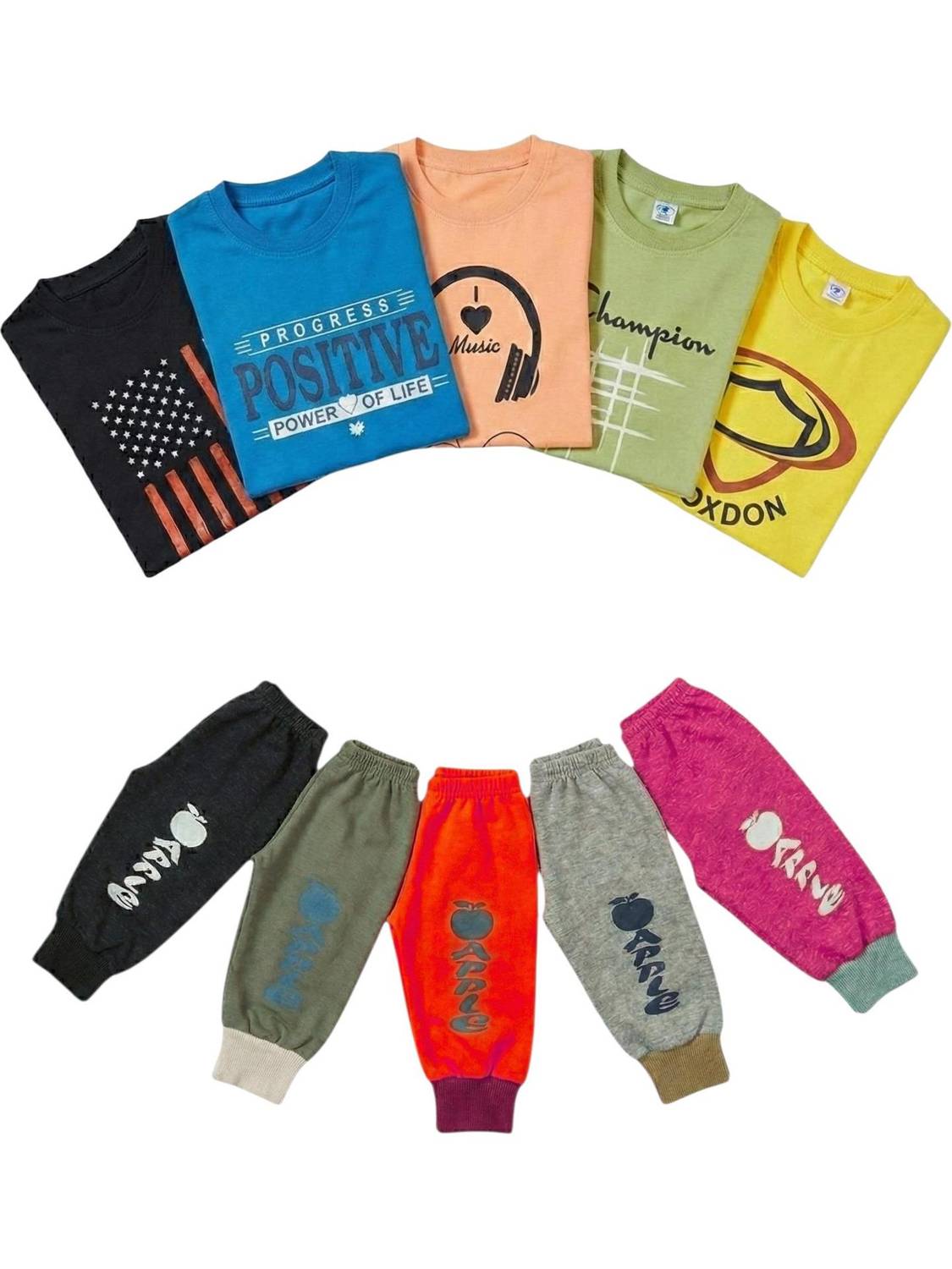 ALUXDON Boys & Girls Casual T-shirt Track Pants