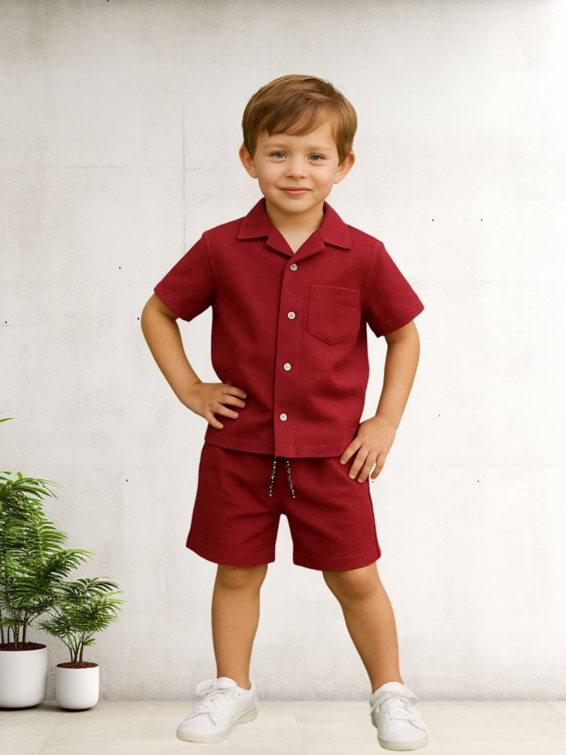 BAESD Boys Casual Shirt Shorts