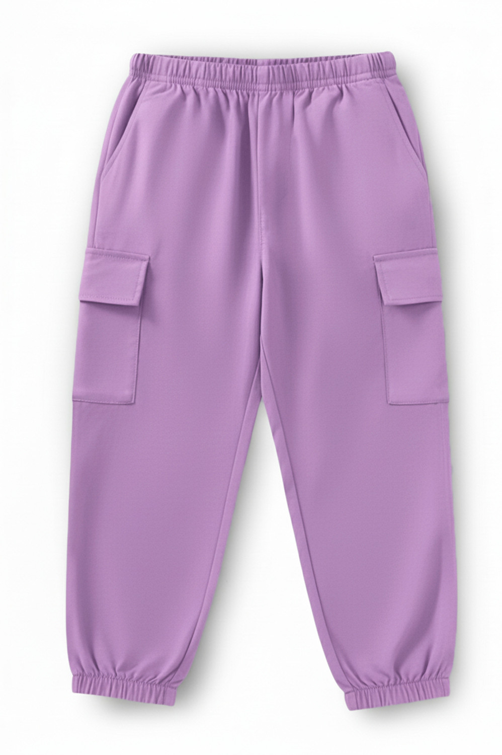 Image of Trampoline Girls Casual T-shirt Track Pants (White, Purple)