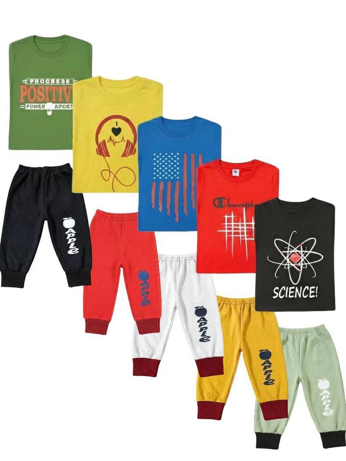 ALUXDON Boys & Girls Casual T-shirt Track Pants