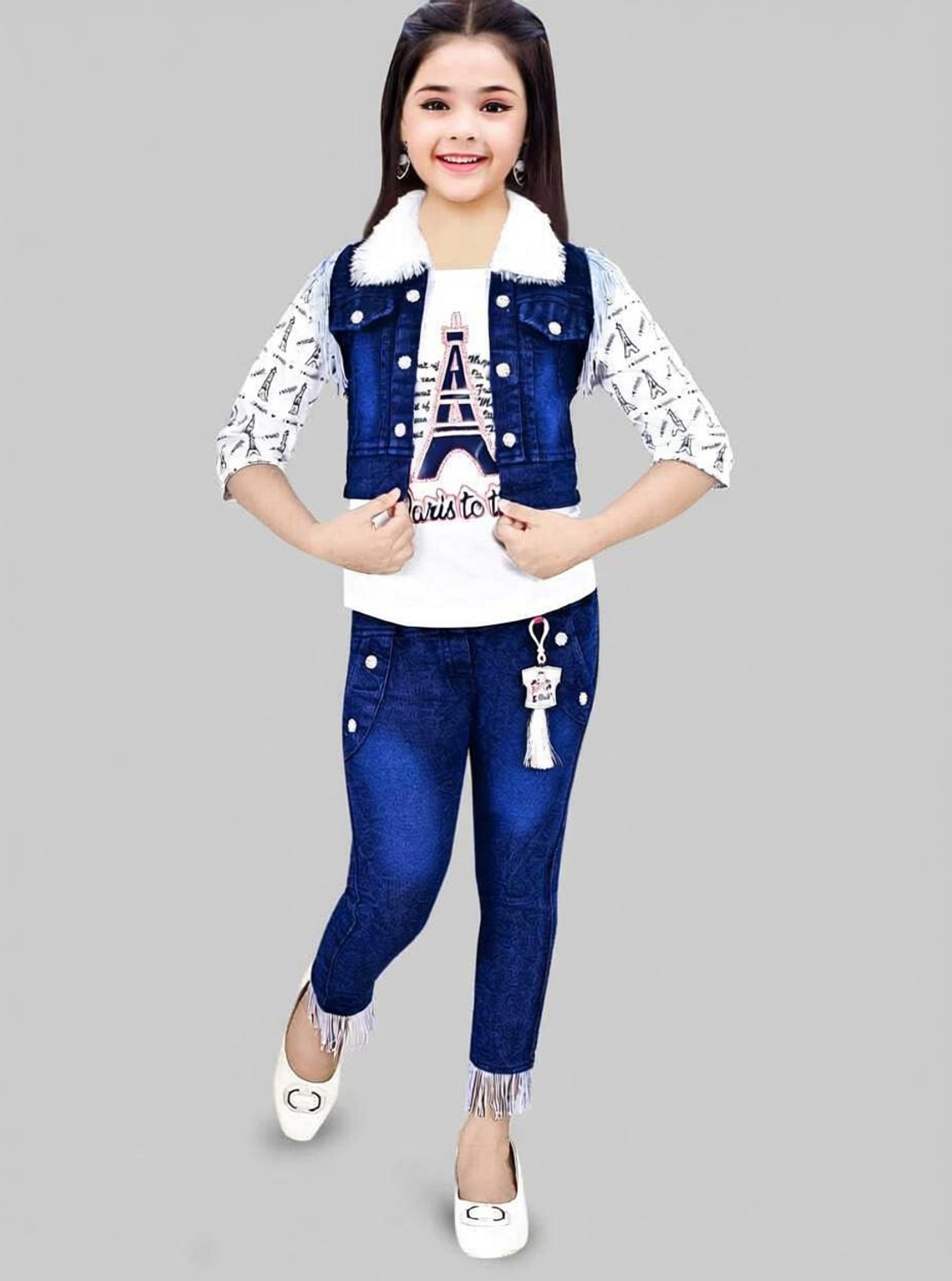 Image of S MONI DRESSES Girls Party(Festive) Top Jeans