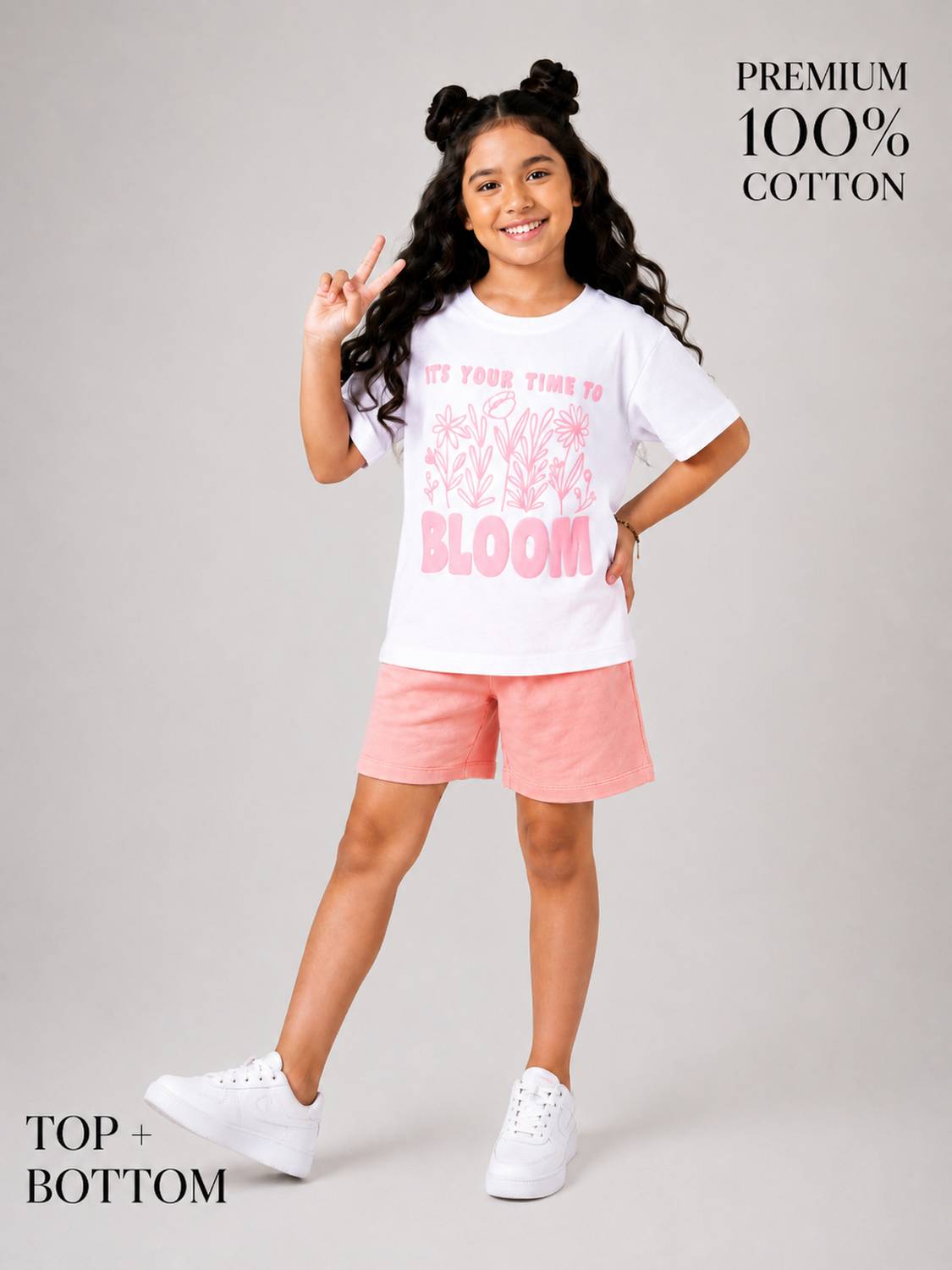 BLUEBUCK Girls Casual T-shirt Shorts