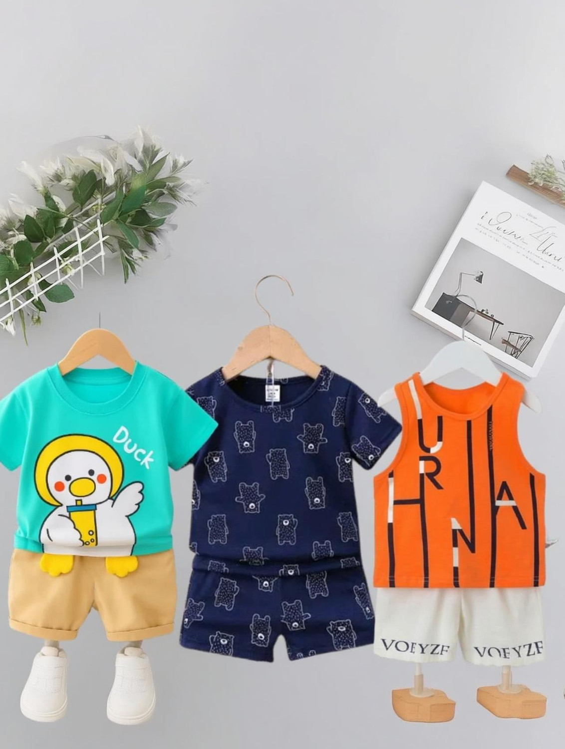 Image of CALCUTTA FASHION Baby Boys & Baby Girls Casual T-shirt Shorts
