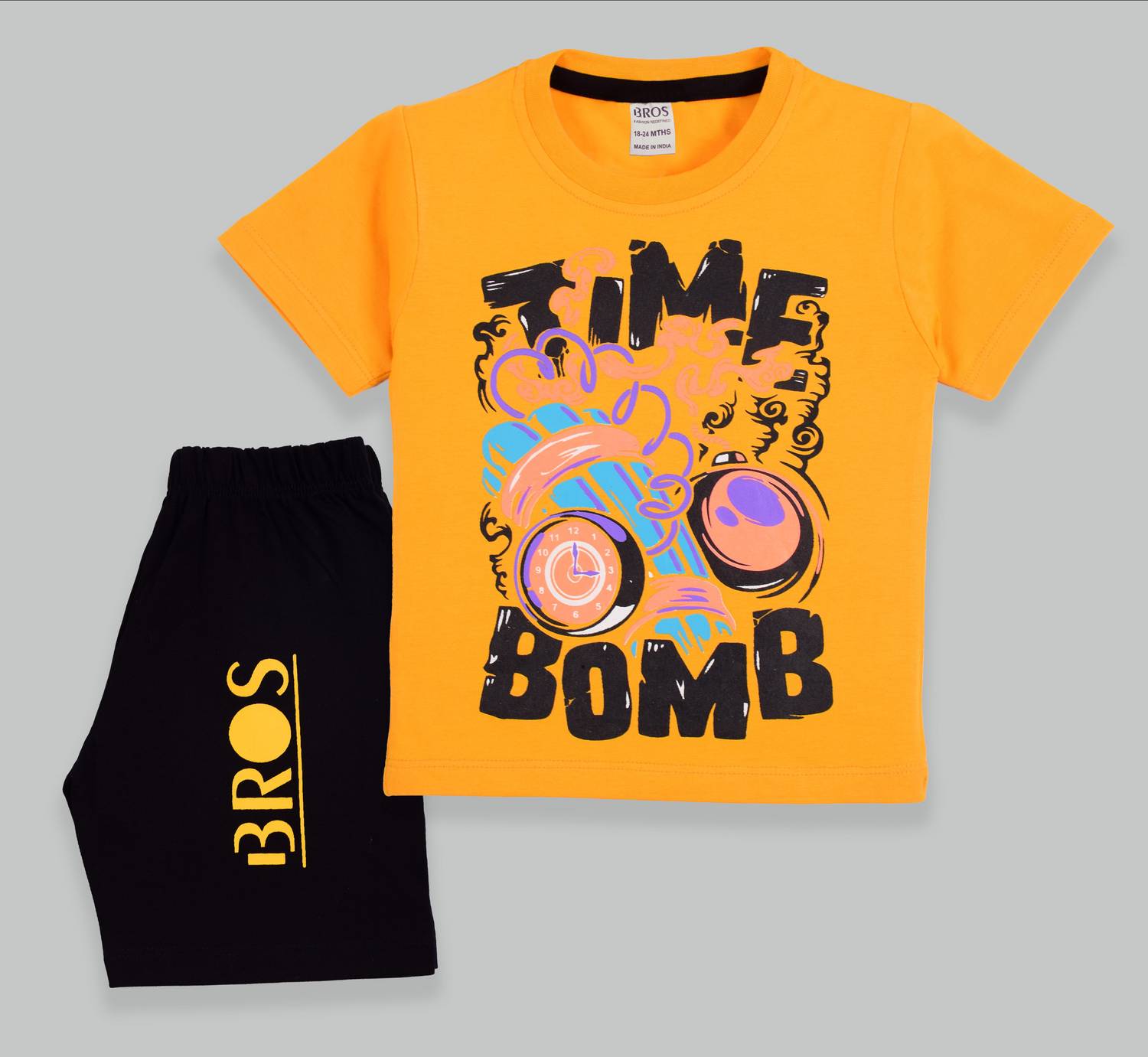 3BROS Boys & Girls Casual T-shirt Shorts