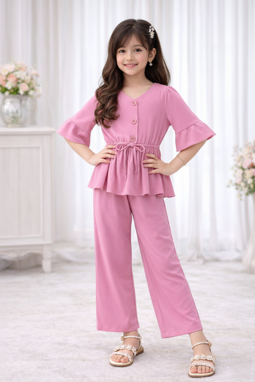 Image of Kachhot Girls Casual Top Pant