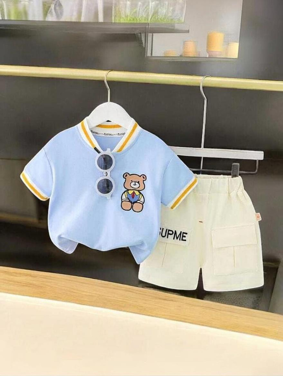 Image of HAMPU Baby Boys & Baby Girls Casual T-shirt Pant