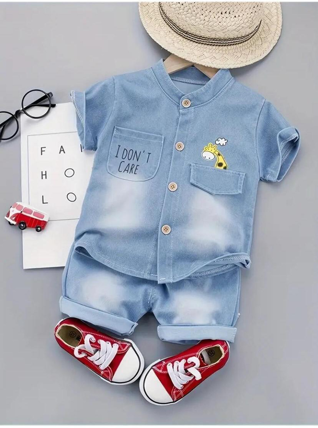 Image of trendy tykes Baby Boys & Baby Girls Party(Festive) Shirt Shirt, Shorts
