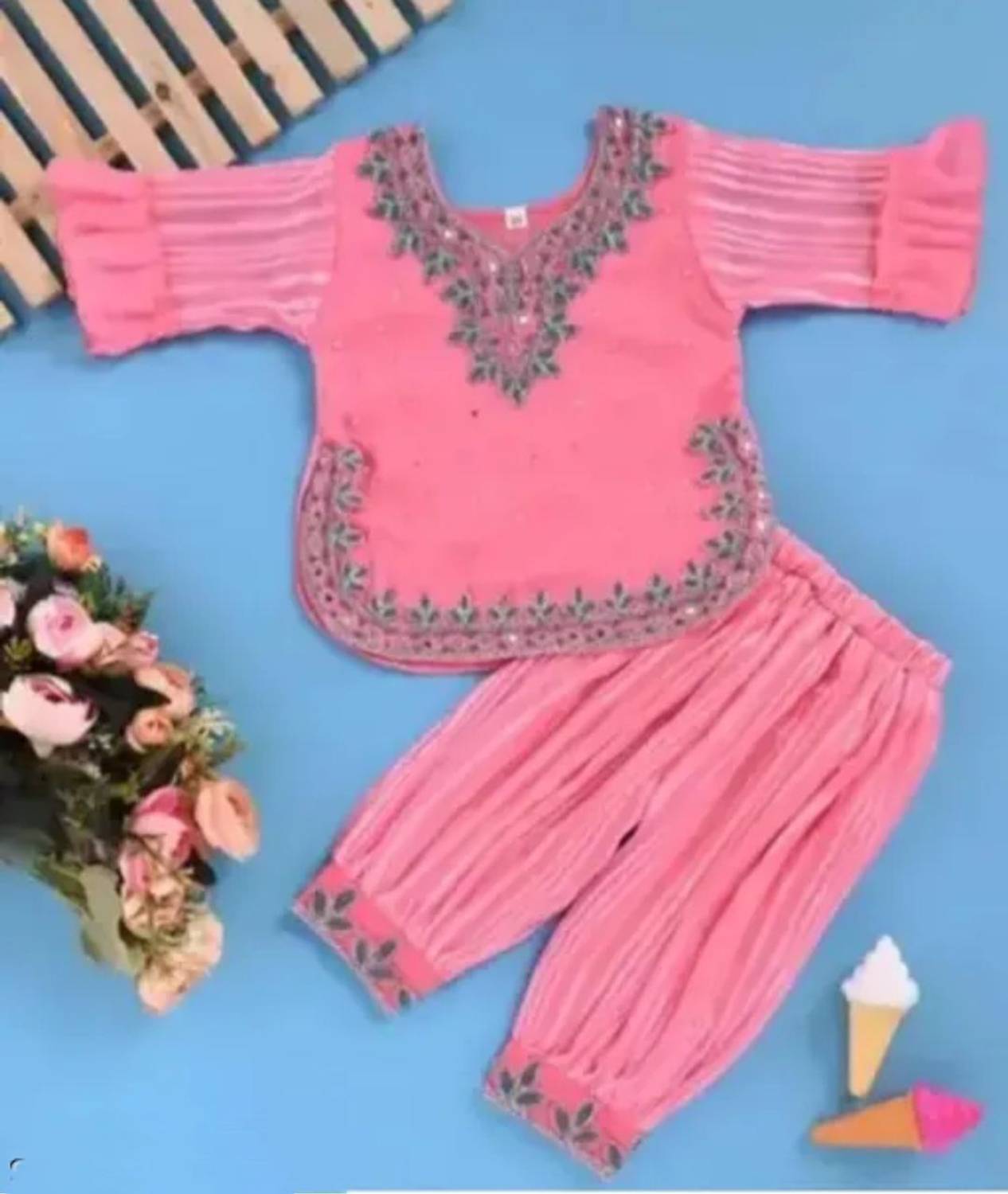 ASHANGER Girls Party(Festive) Kurta Dhoti Pant