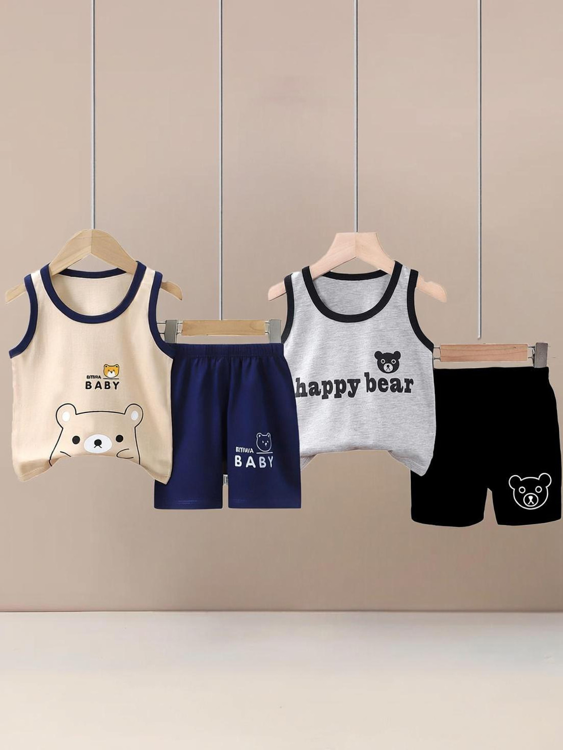 Image of Cute N Tight Baby Boys & Baby Girls Casual Vest Shorts