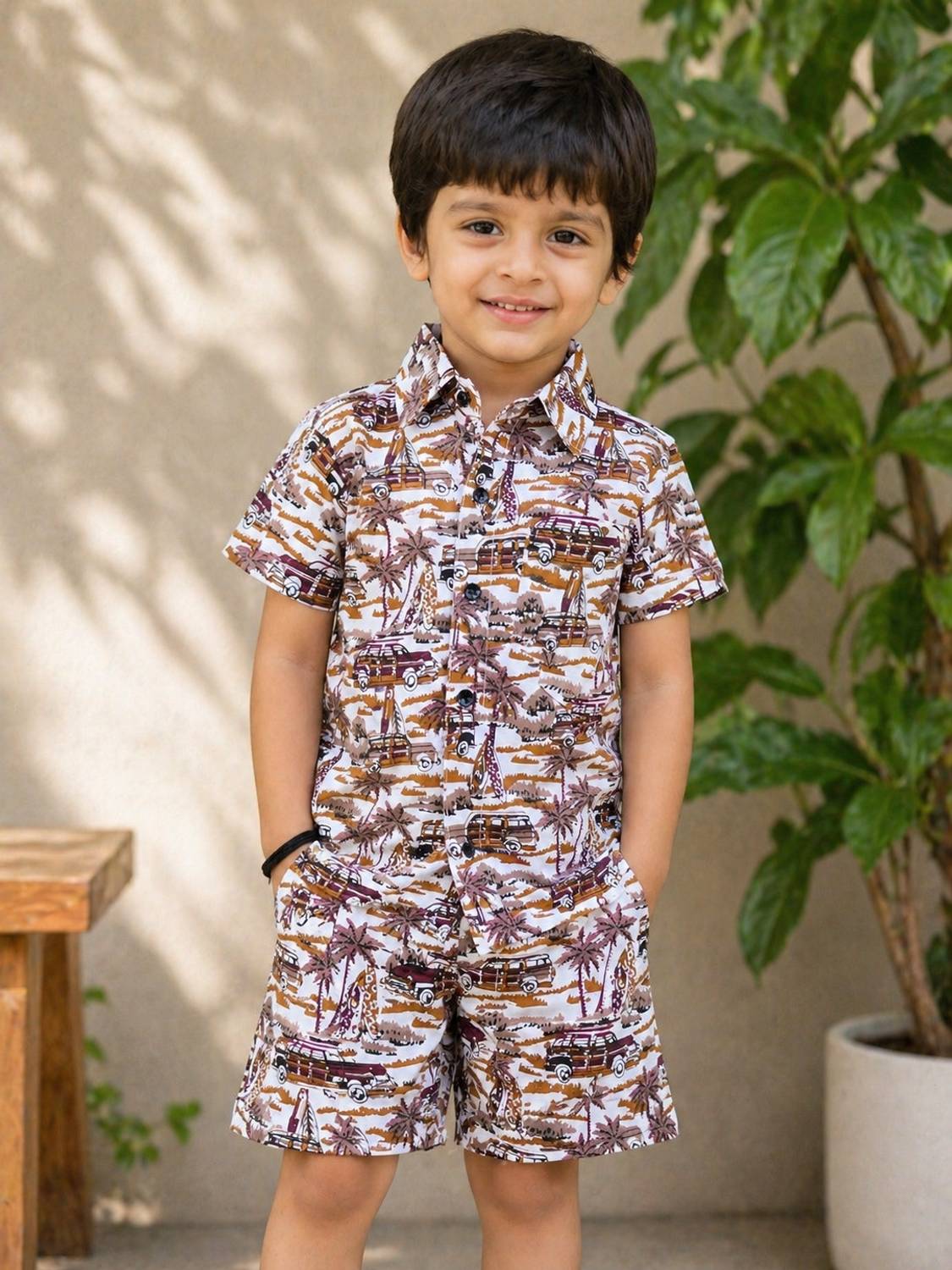 ALANTA Boys Casual Shirt Shorts