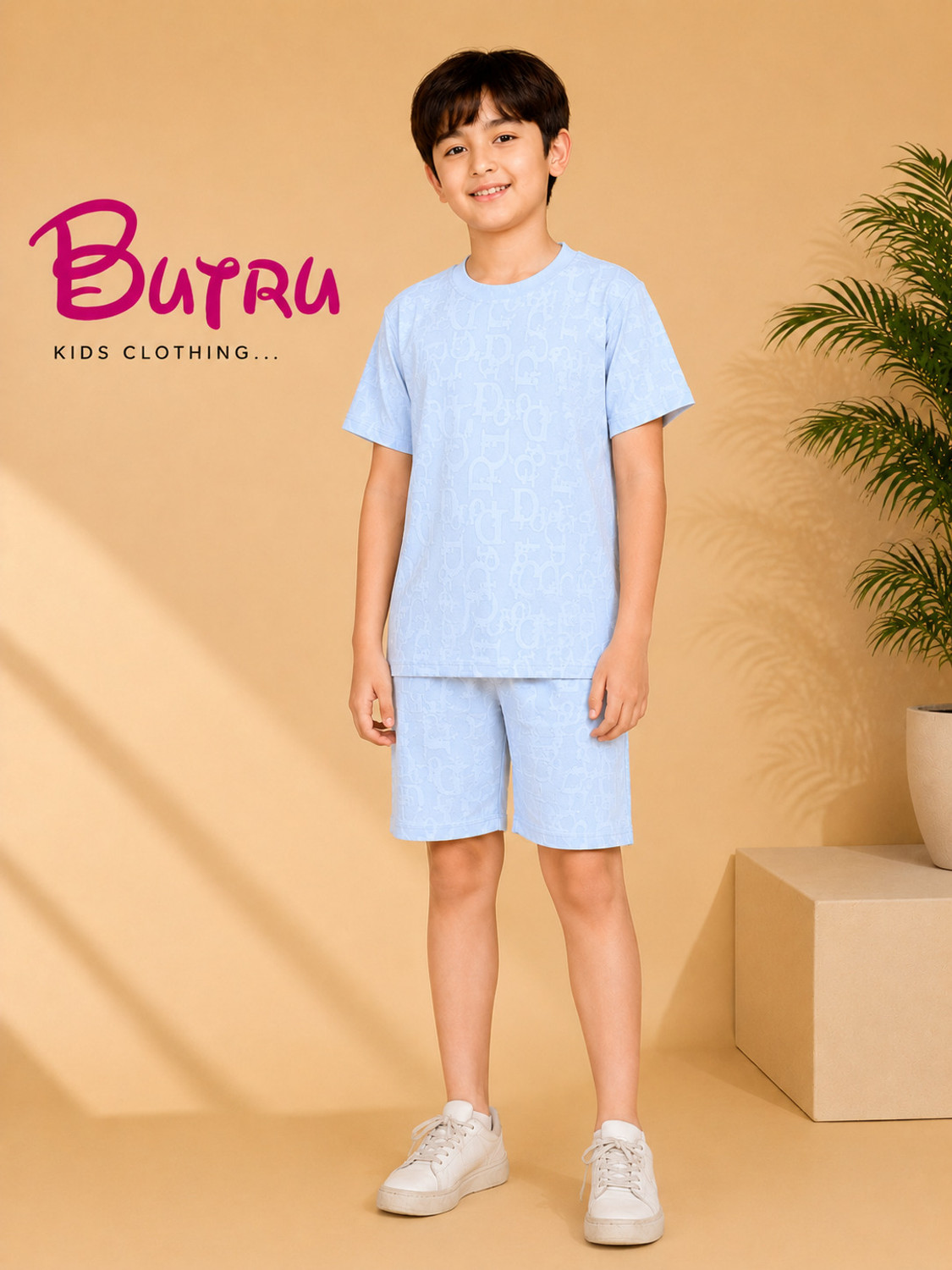 Image of BUTRUKIDS Boys Casual T-shirt Shorts