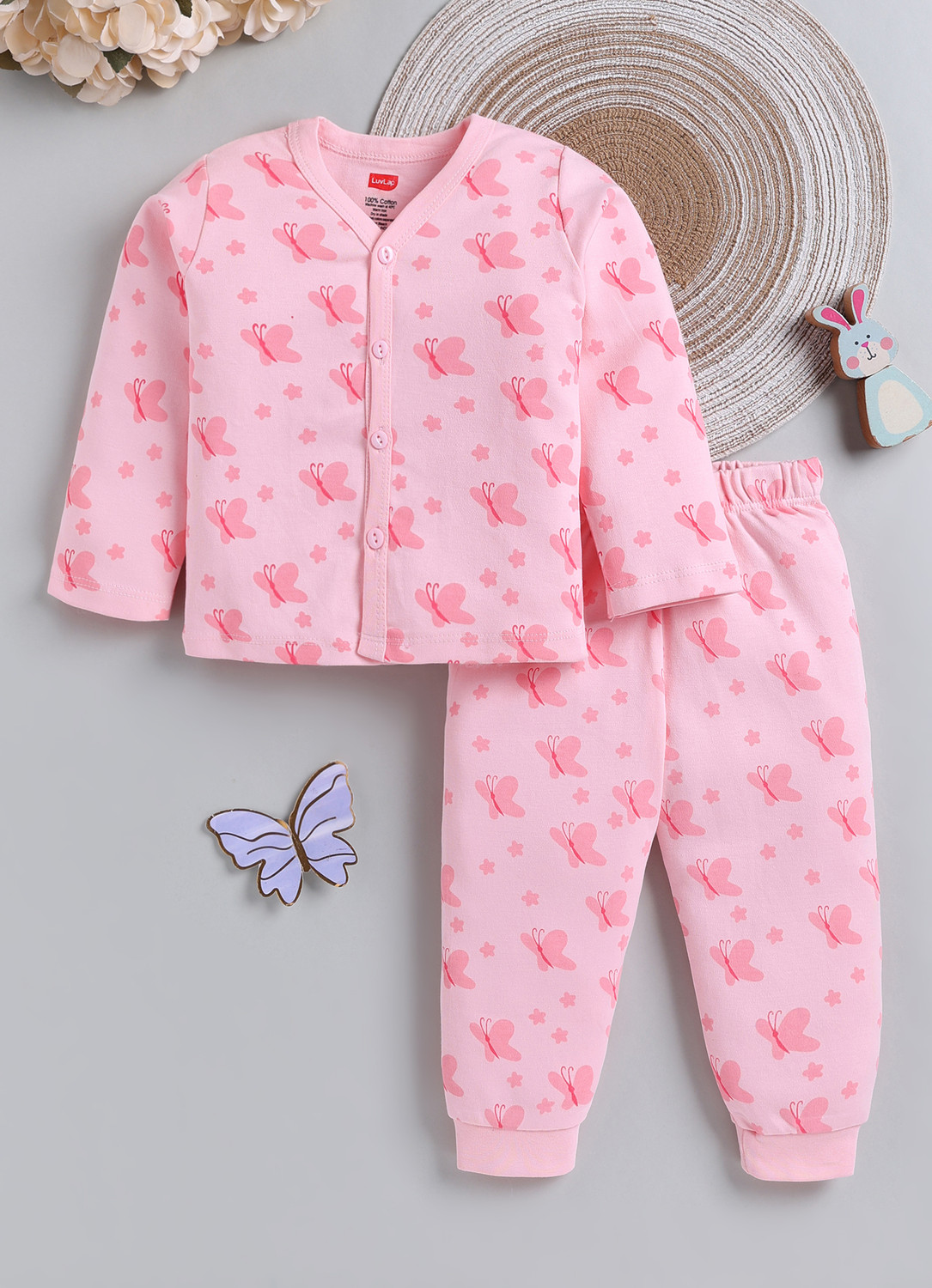 Image of LuvLap Baby Boys & Baby Girls Casual T-shirt Pyjama (Multicolor 13)