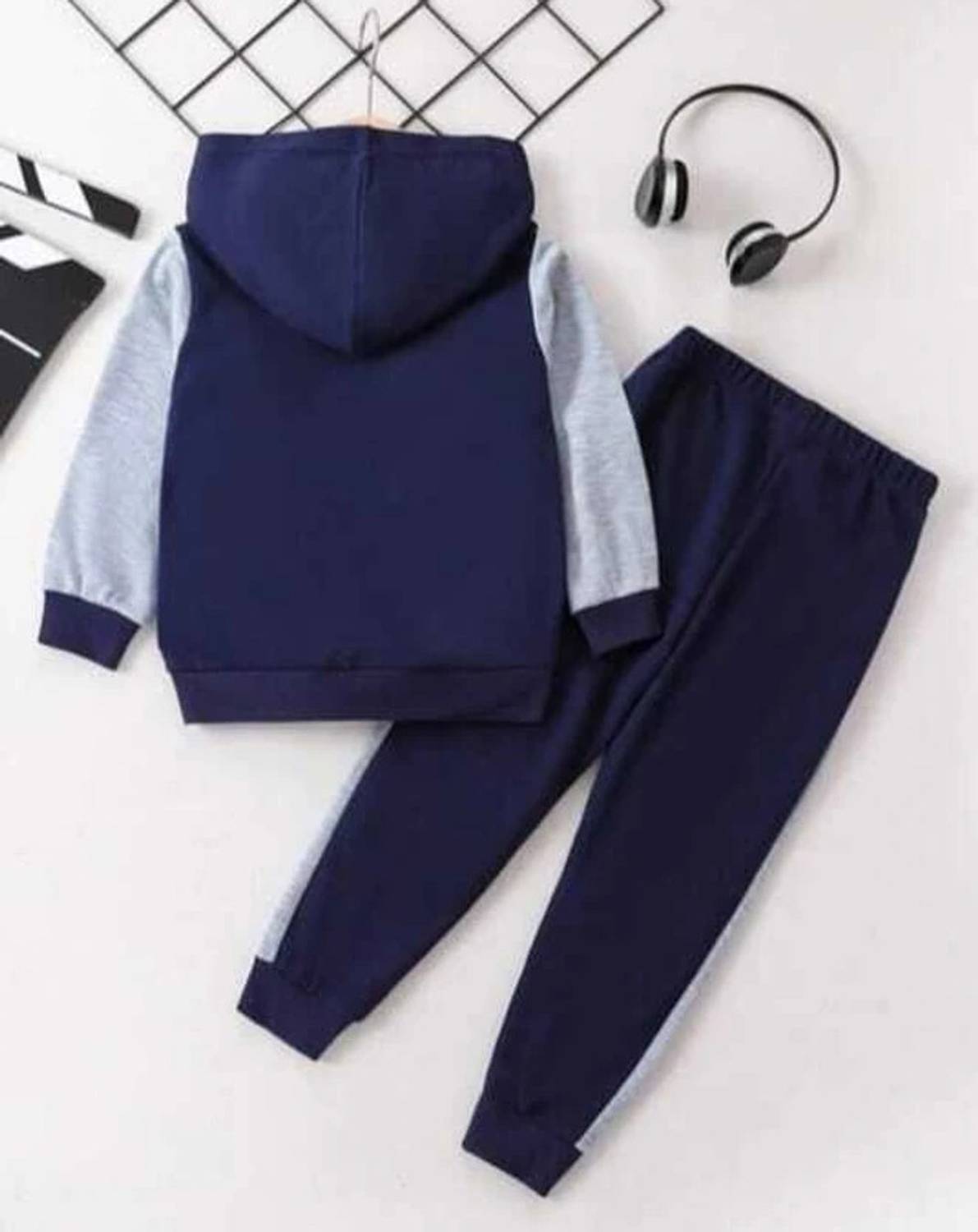 NIID Fashion Baby Boys Blue Sweatshirt Pant - Image 2