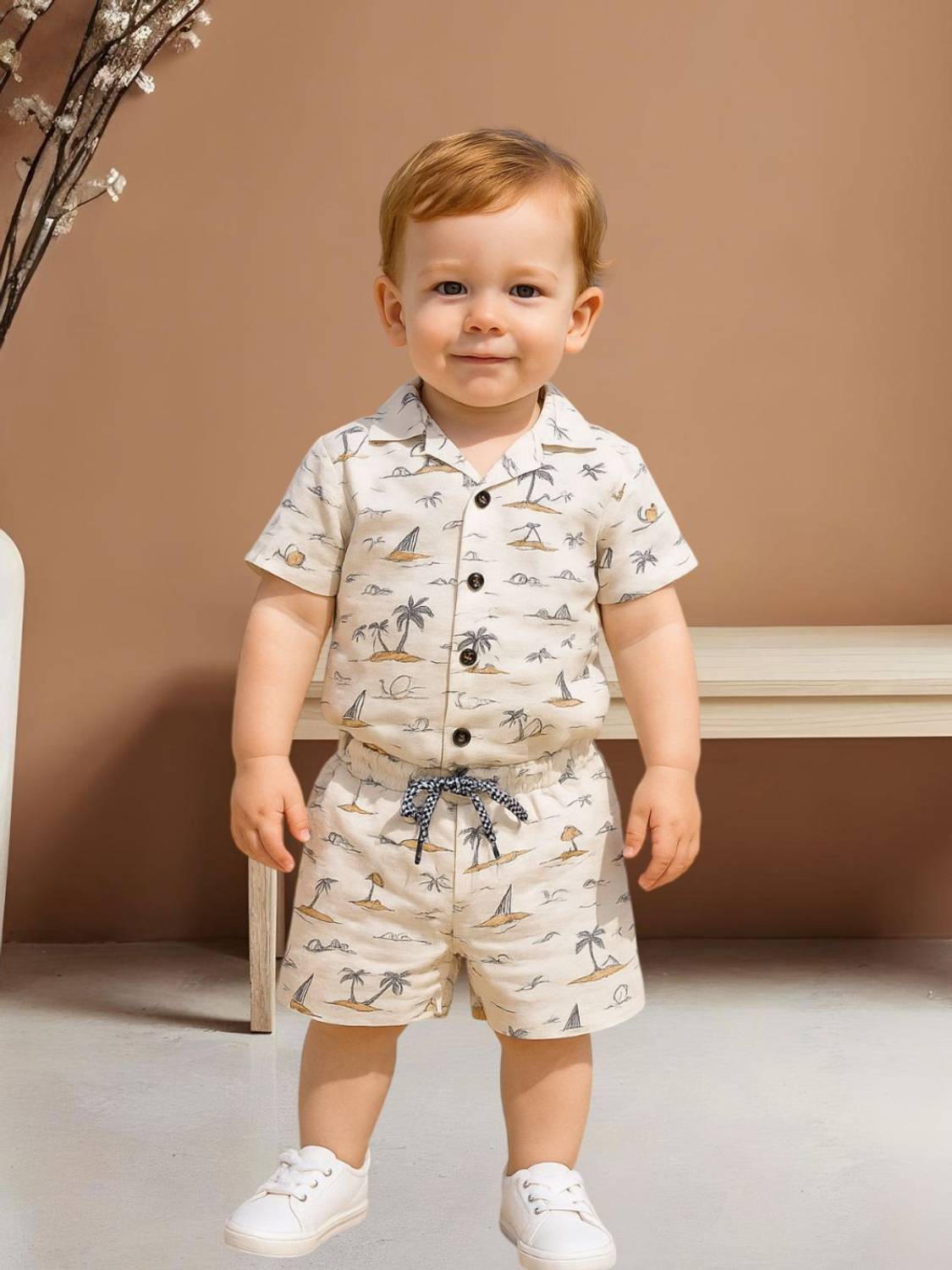 BAESD Boys Casual Shirt Shorts