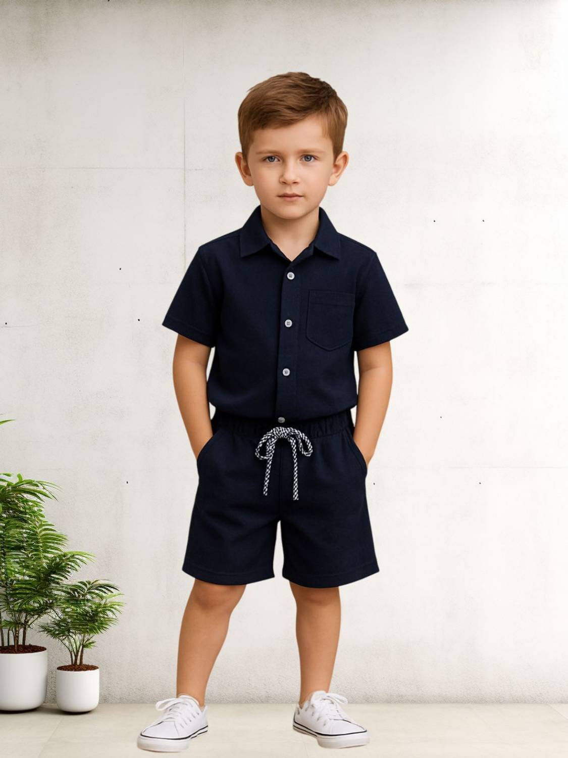 BAESD Boys Casual Shirt Shorts