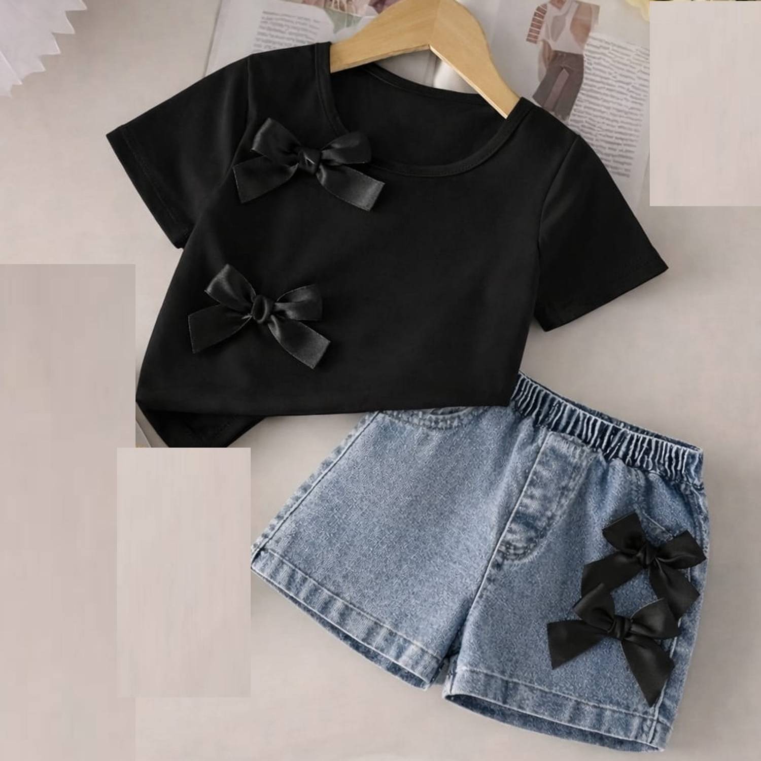 BULBULDRESSES Girls Party(Festive) T-shirt Shorts